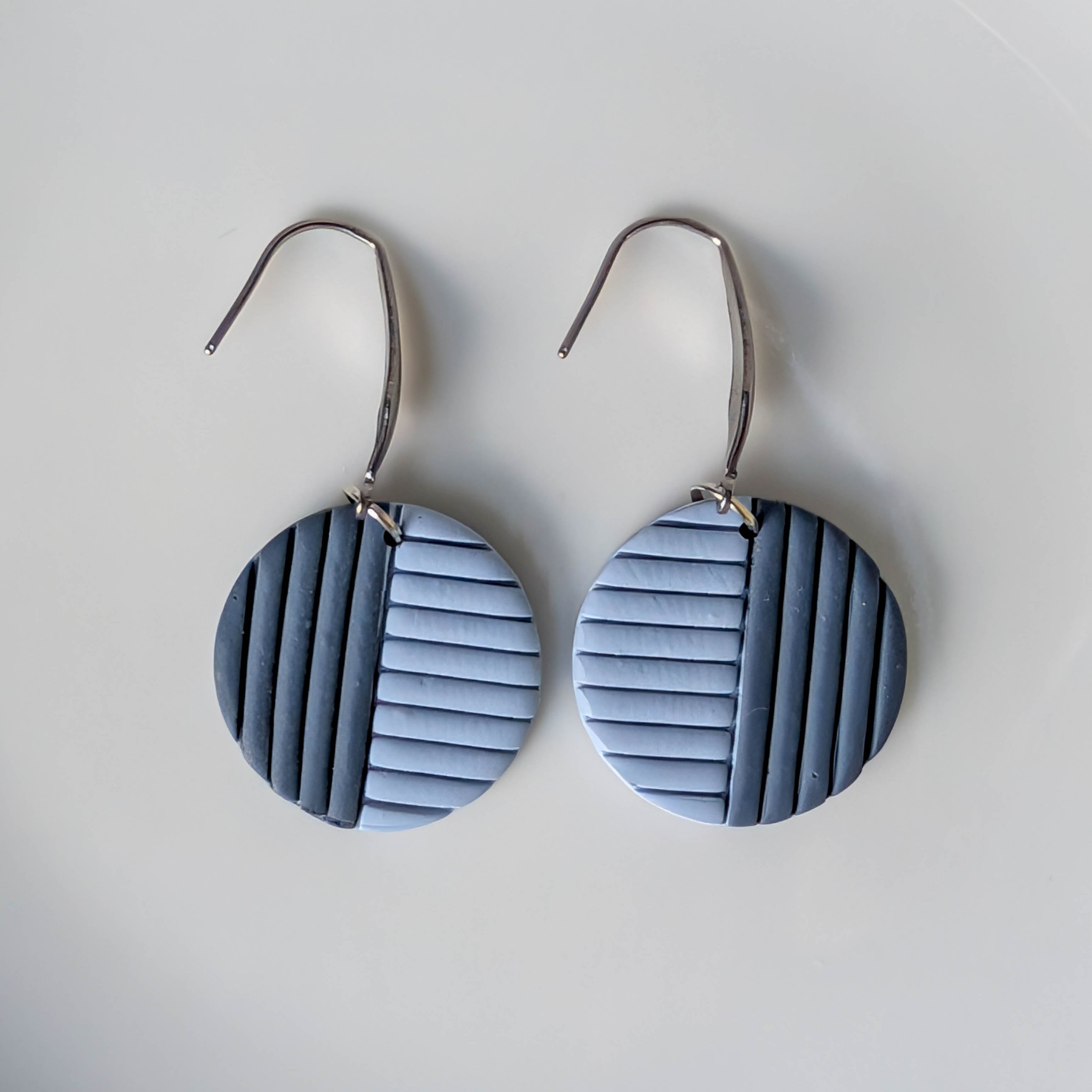 Neutral Color Block Geometric Earrings