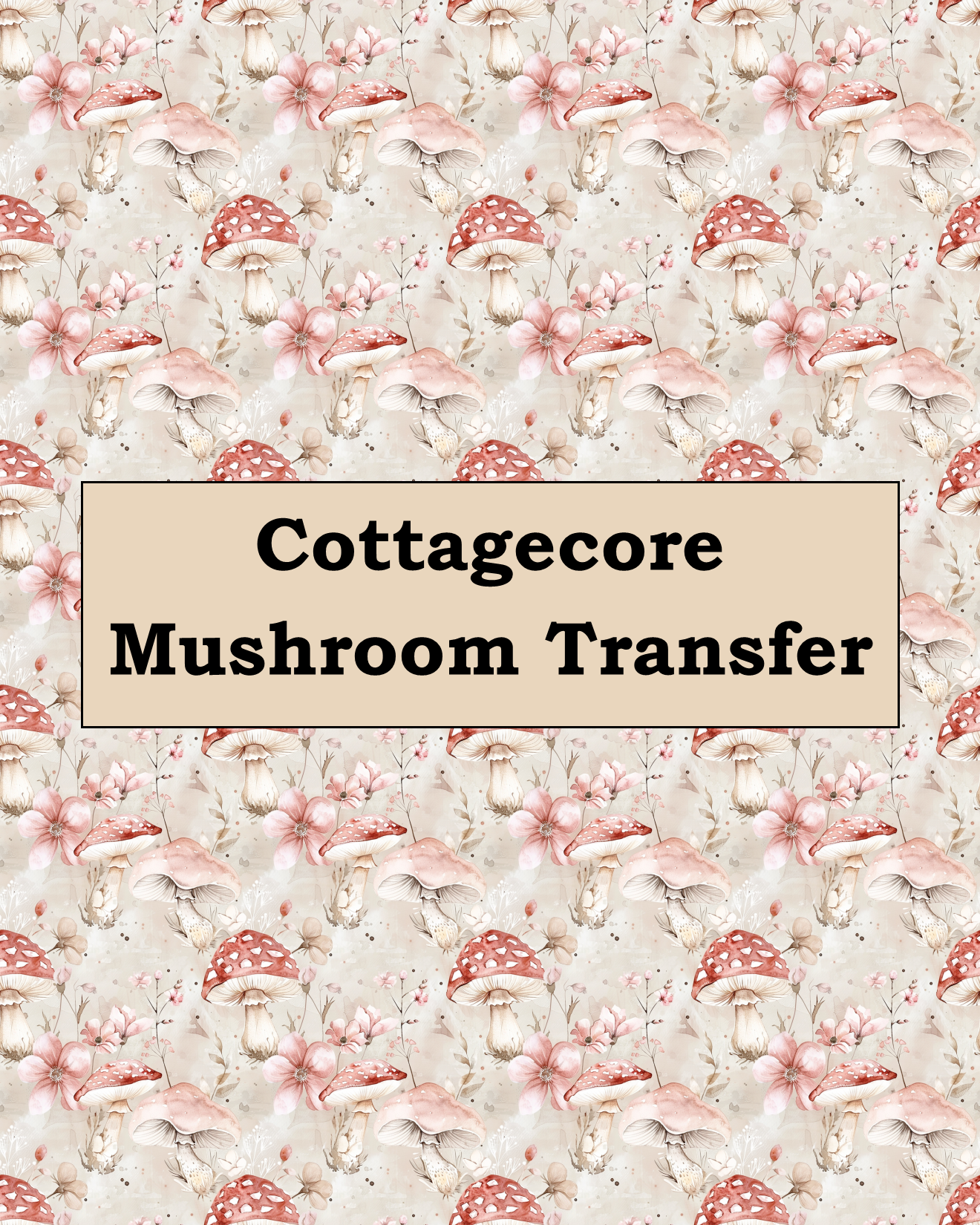 Cottagecore Mushroom Polymer Clay Transfer Paper