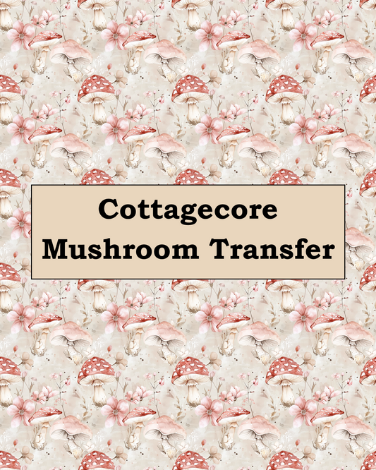 Cottagecore Mushroom Polymer Clay Transfer Paper