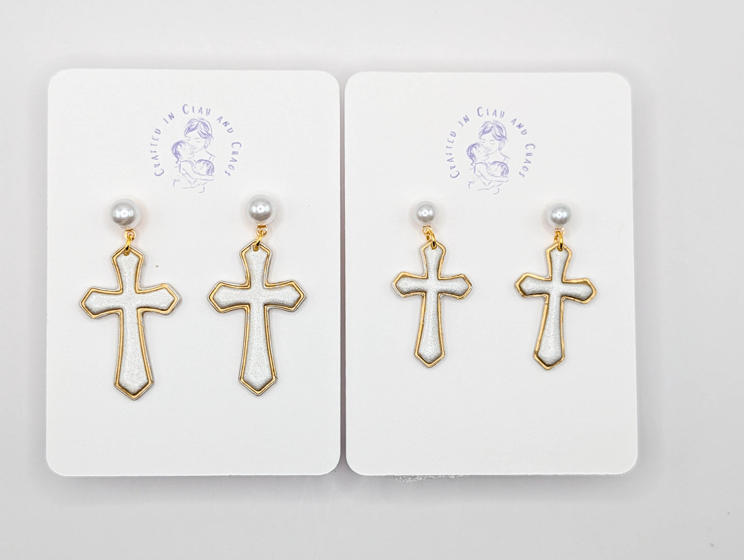 Minimalist Gold Cross Earrings