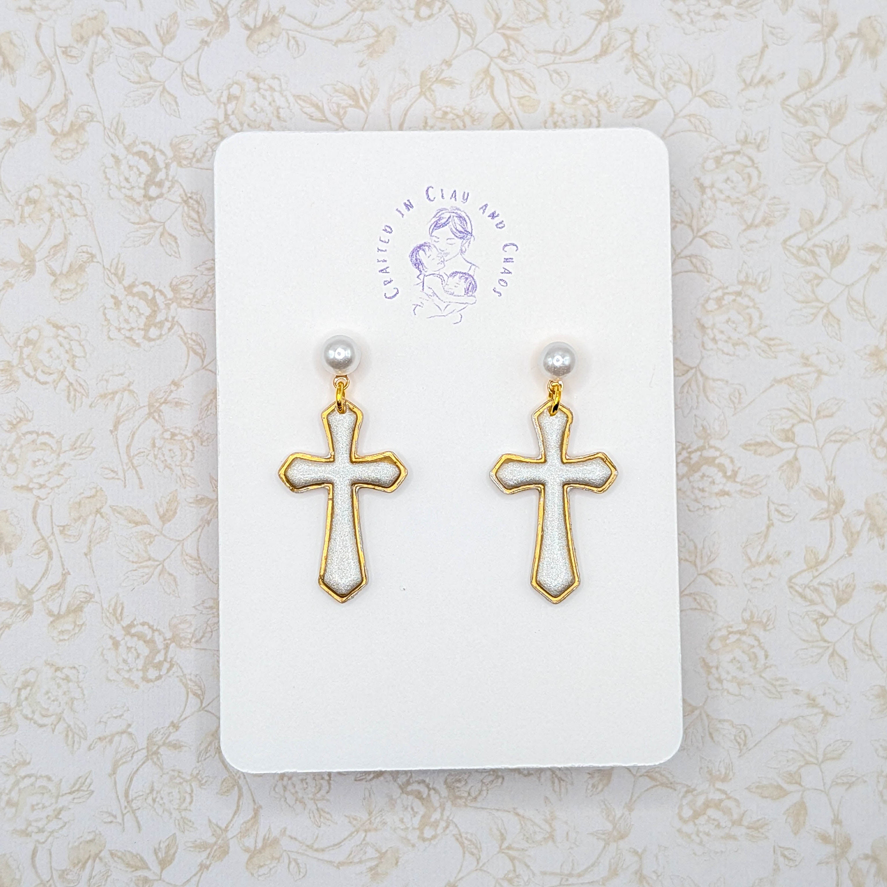 Minimalist Gold Cross Earrings