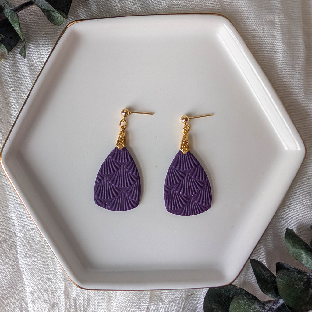 Moody Purple Statement Dangles