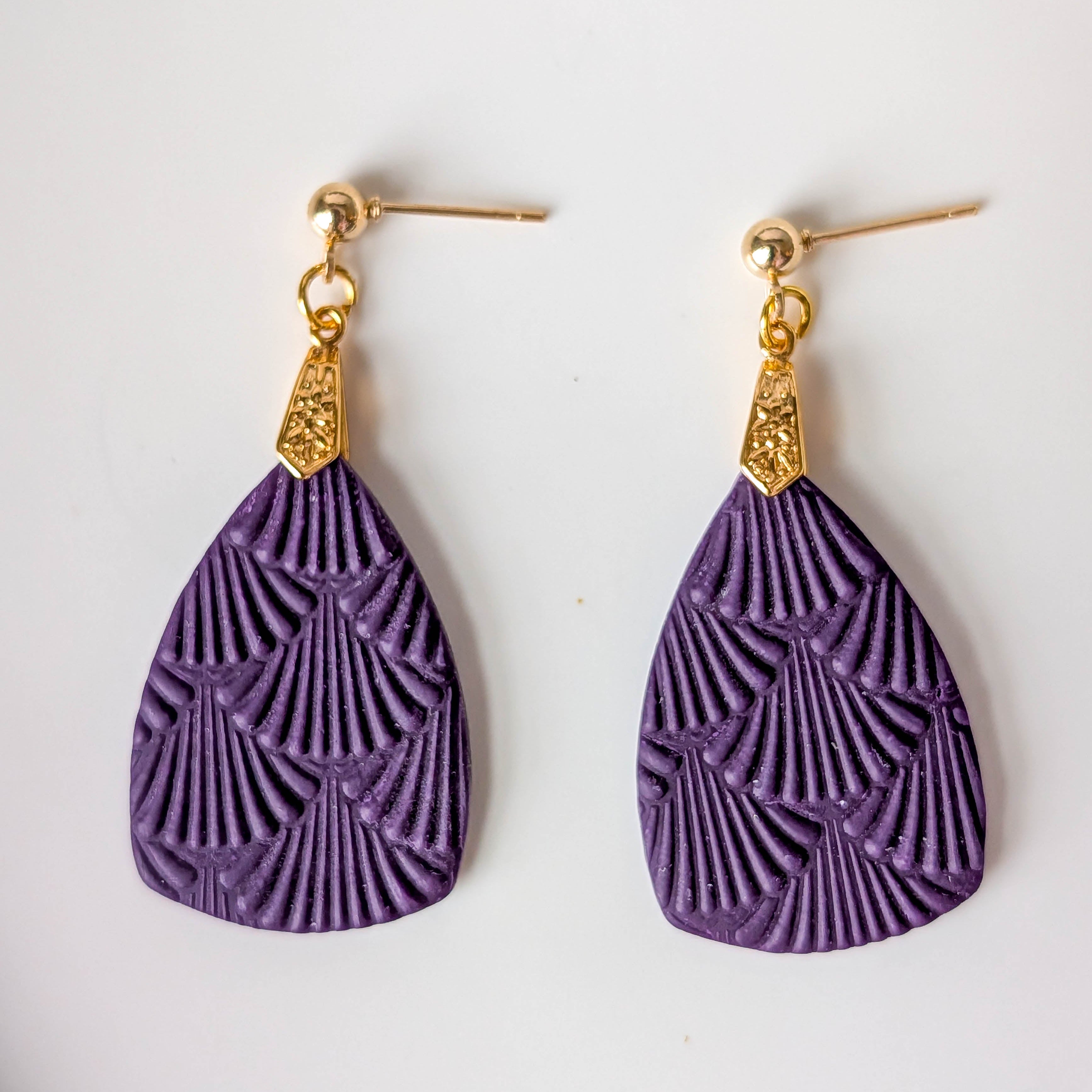 Moody Purple Statement Dangles