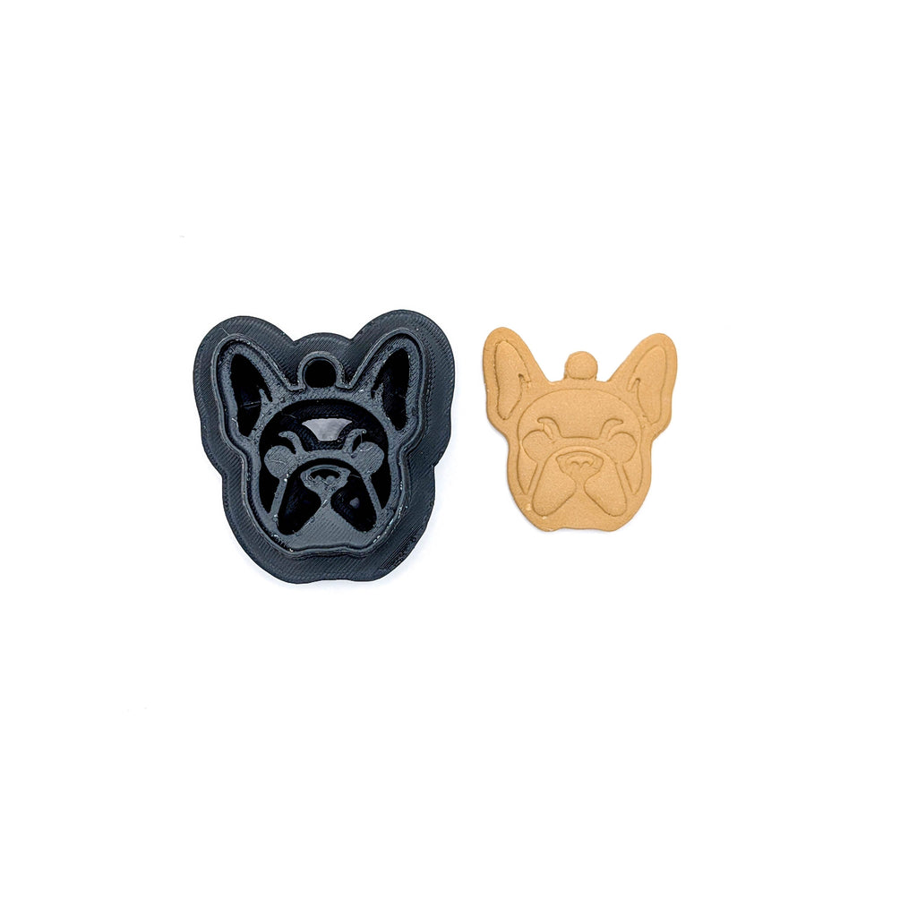 French Bulldog Clay Cutter, Symmetrical Frenchie Earring Tool with Optional Built-In Loop