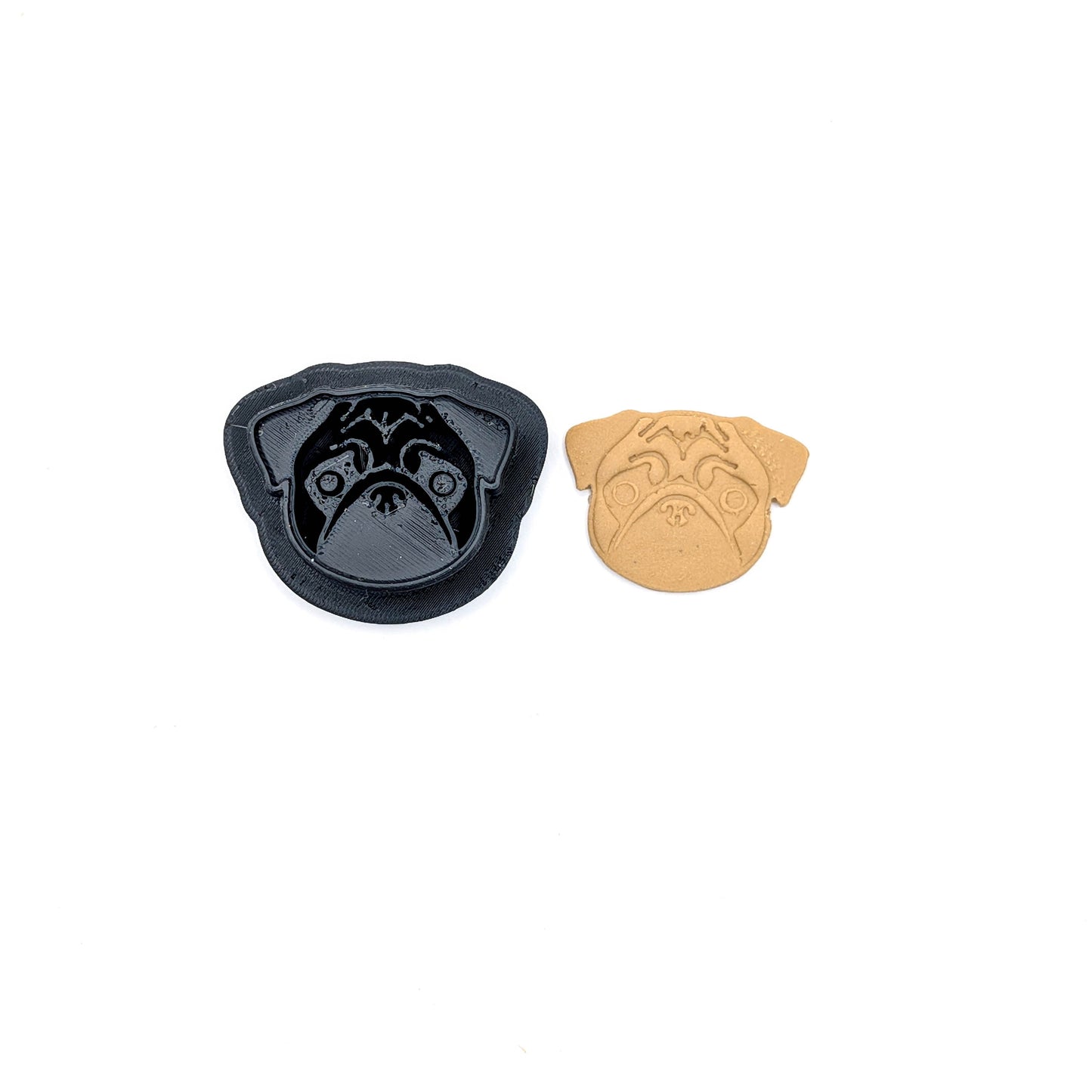 Pug Clay Cutter, Symmetrical Dog Earring Tool with Optional Built-In Loop