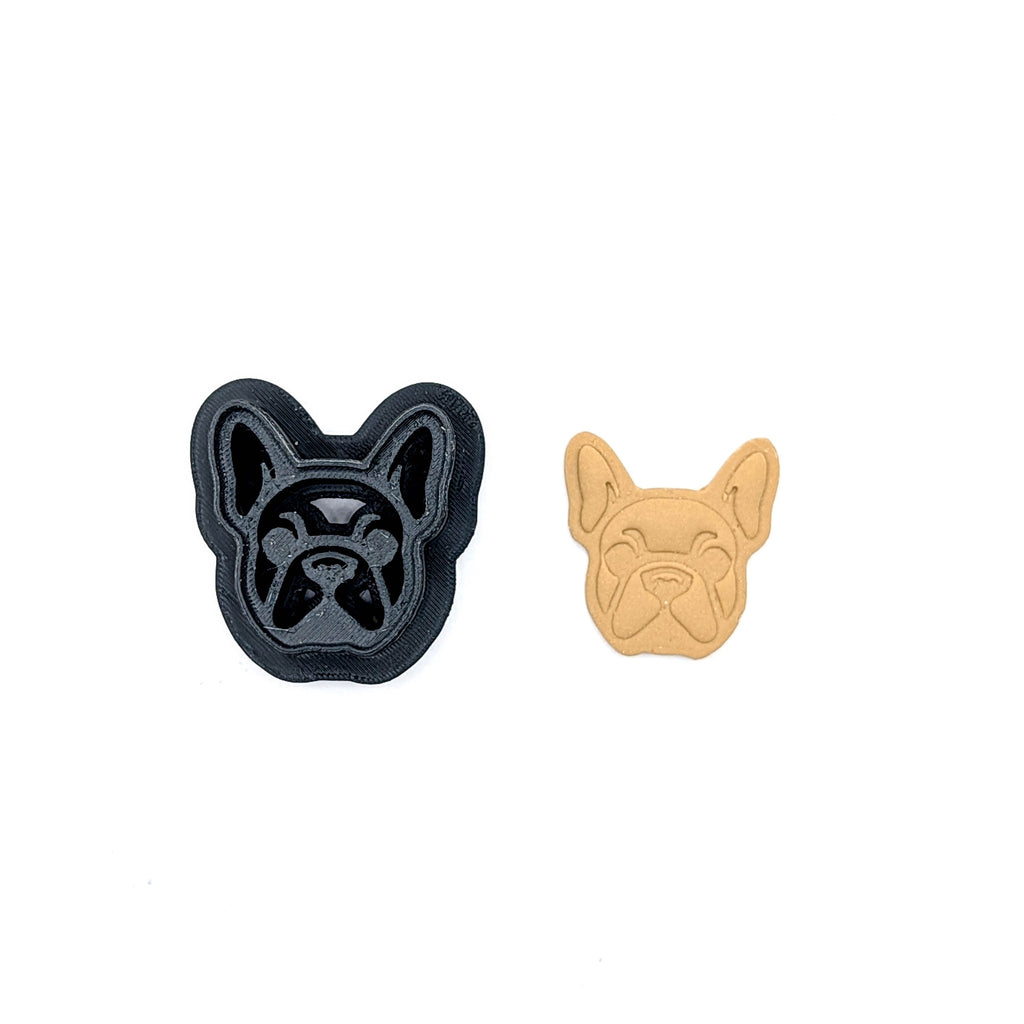 French Bulldog Clay Cutter, Symmetrical Frenchie Earring Tool with Optional Built-In Loop