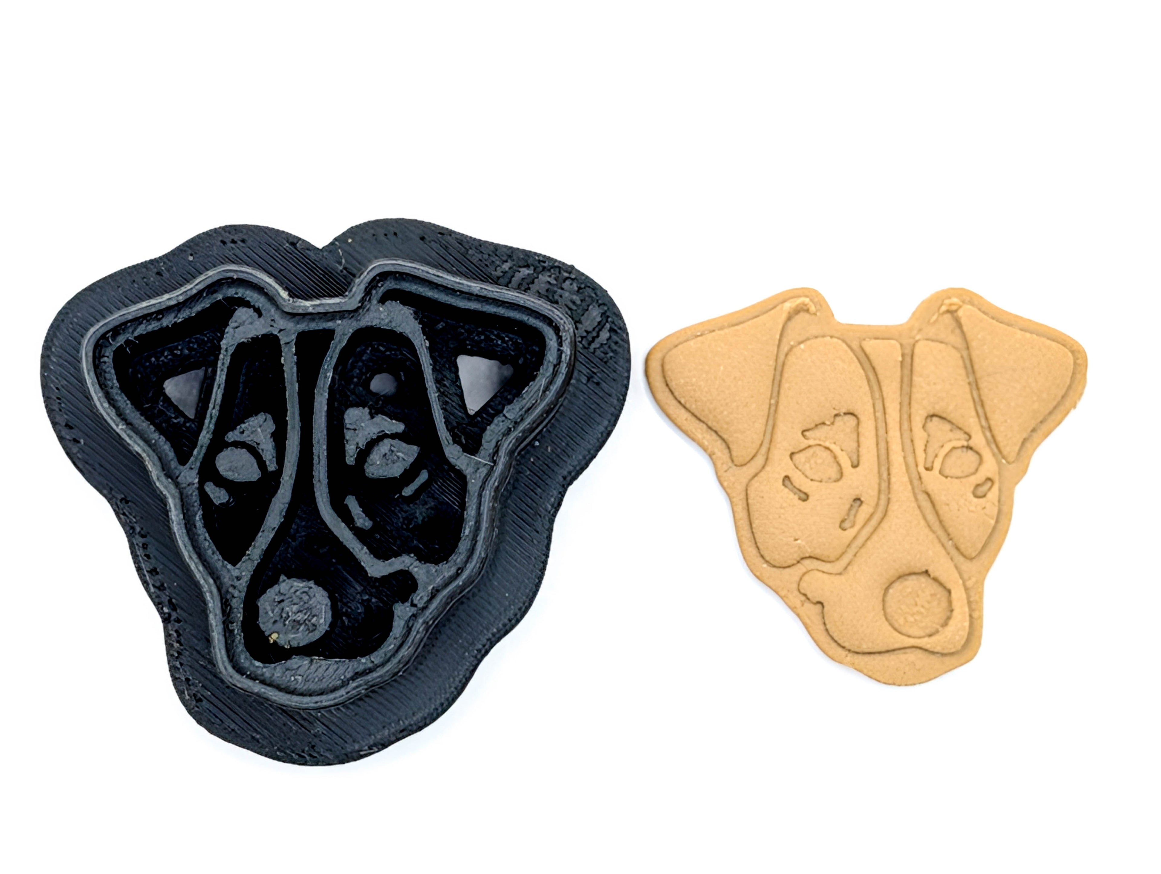 Jack Russell Terrier Clay Cutter, Mirrored Terrier Earring Tool with Optional Built-In Loop