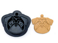 Pug Clay Cutter, Symmetrical Dog Earring Tool with Optional Built-In Loop