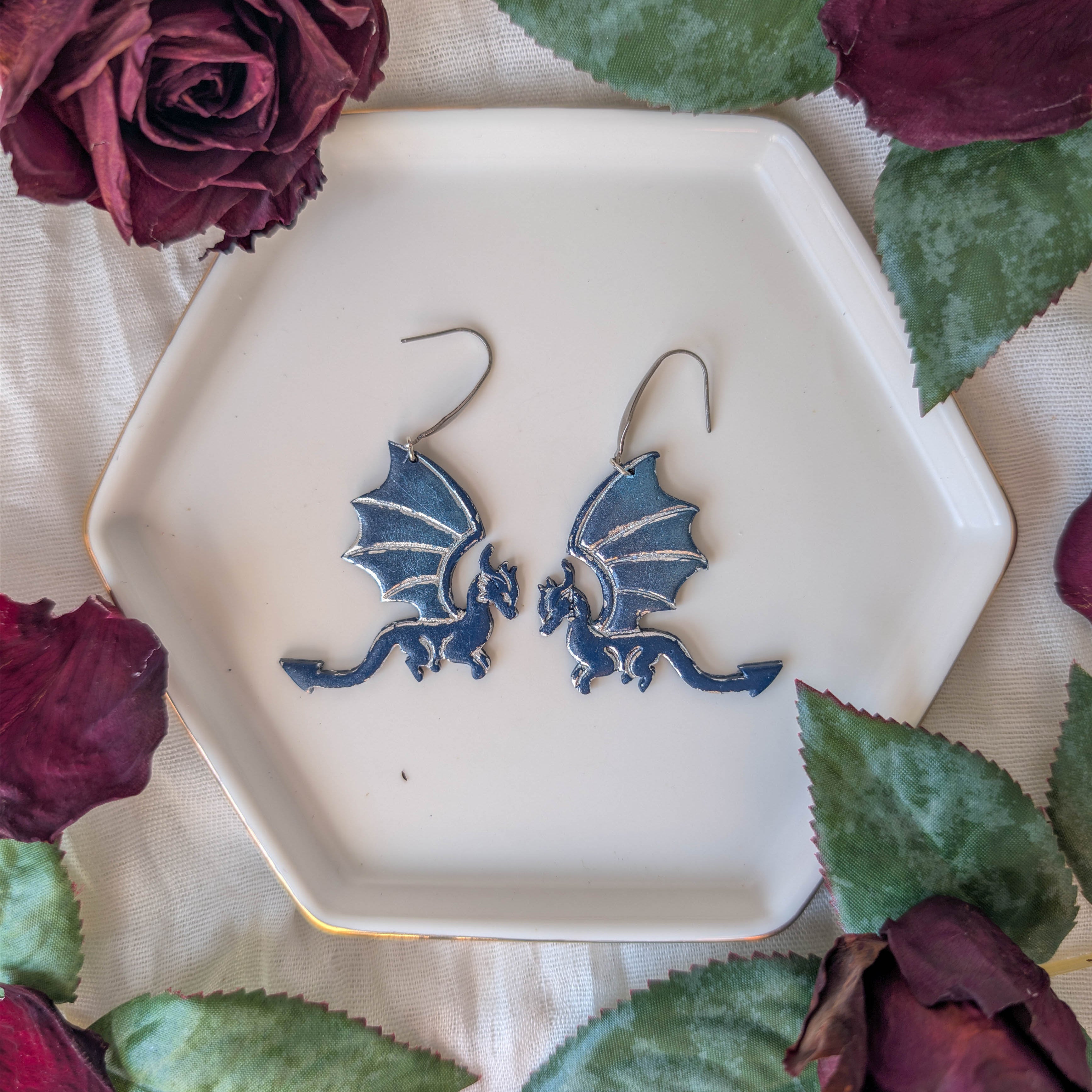 Fantasy Dragon Earrings for Renaissance Faire Style
