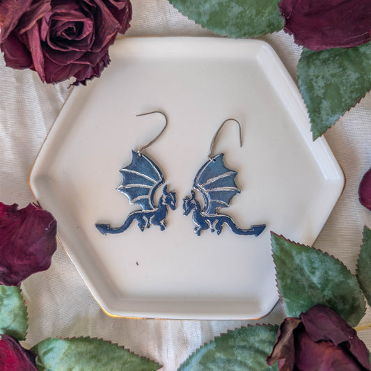 Fantasy Dragon Earrings for Renaissance Faire Style