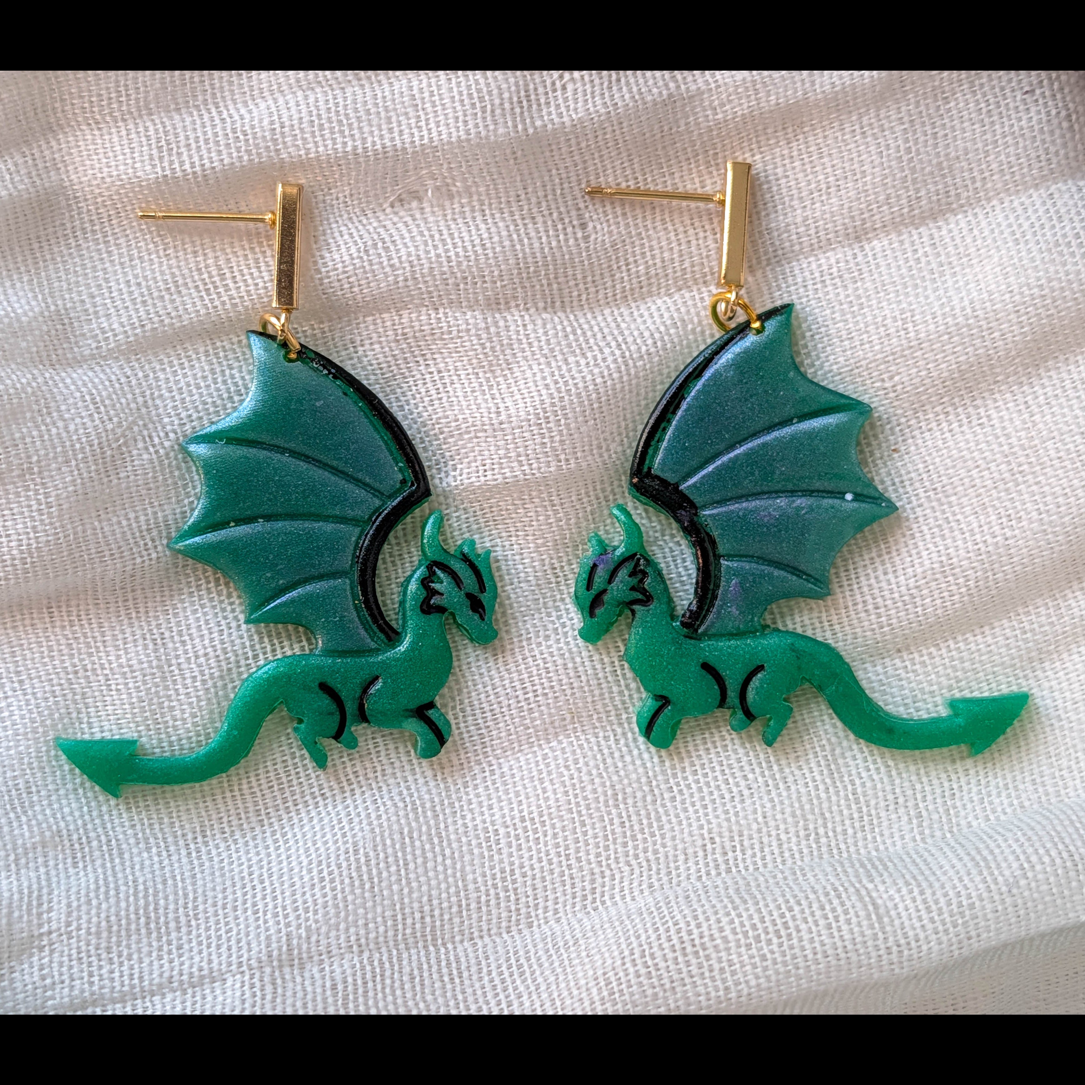 Fantasy Dragon Earrings for Renaissance Faire Style