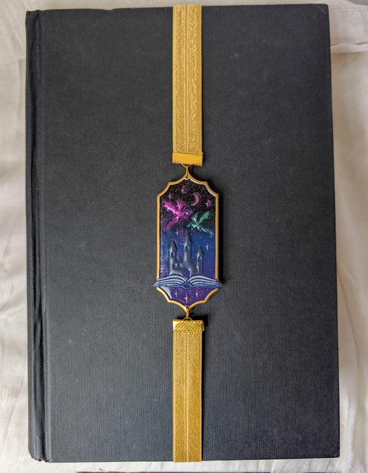 Handmade Elastic Dragon Bookmark, Secure Page Holder for Romantasy Readers and DnD Players