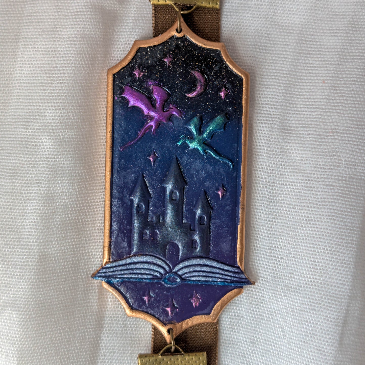 Handmade Elastic Dragon Bookmark, Secure Page Holder for Romantasy Readers and DnD Players