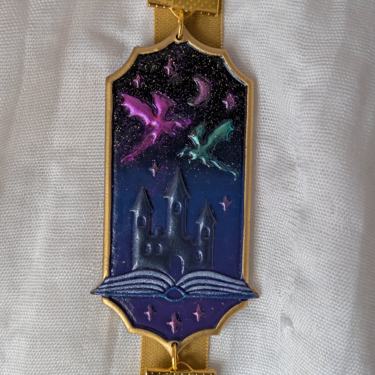 Handmade Elastic Dragon Bookmark, Secure Page Holder for Romantasy Readers and DnD Players