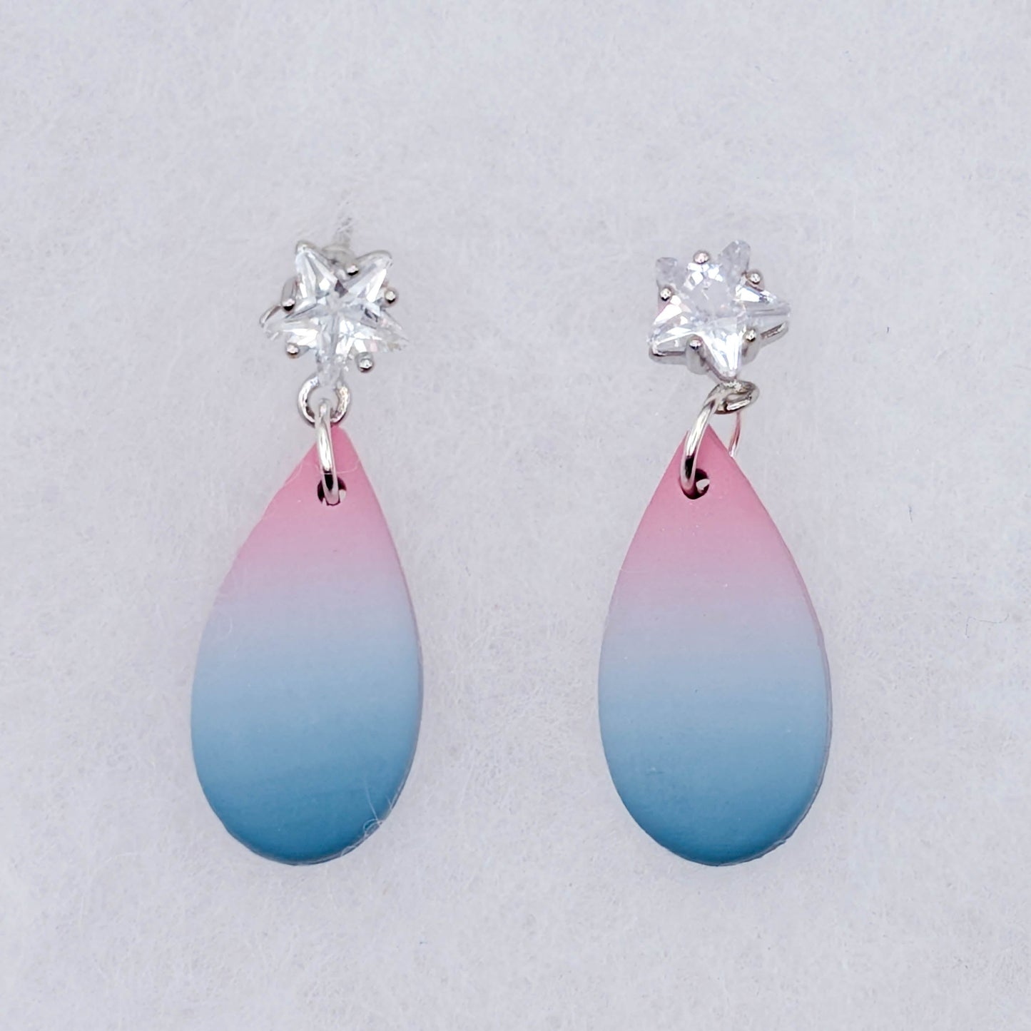 Faded Glory Patriotic Earrings: Handmade Americana Polymer Clay Dangles for USA Celebrations