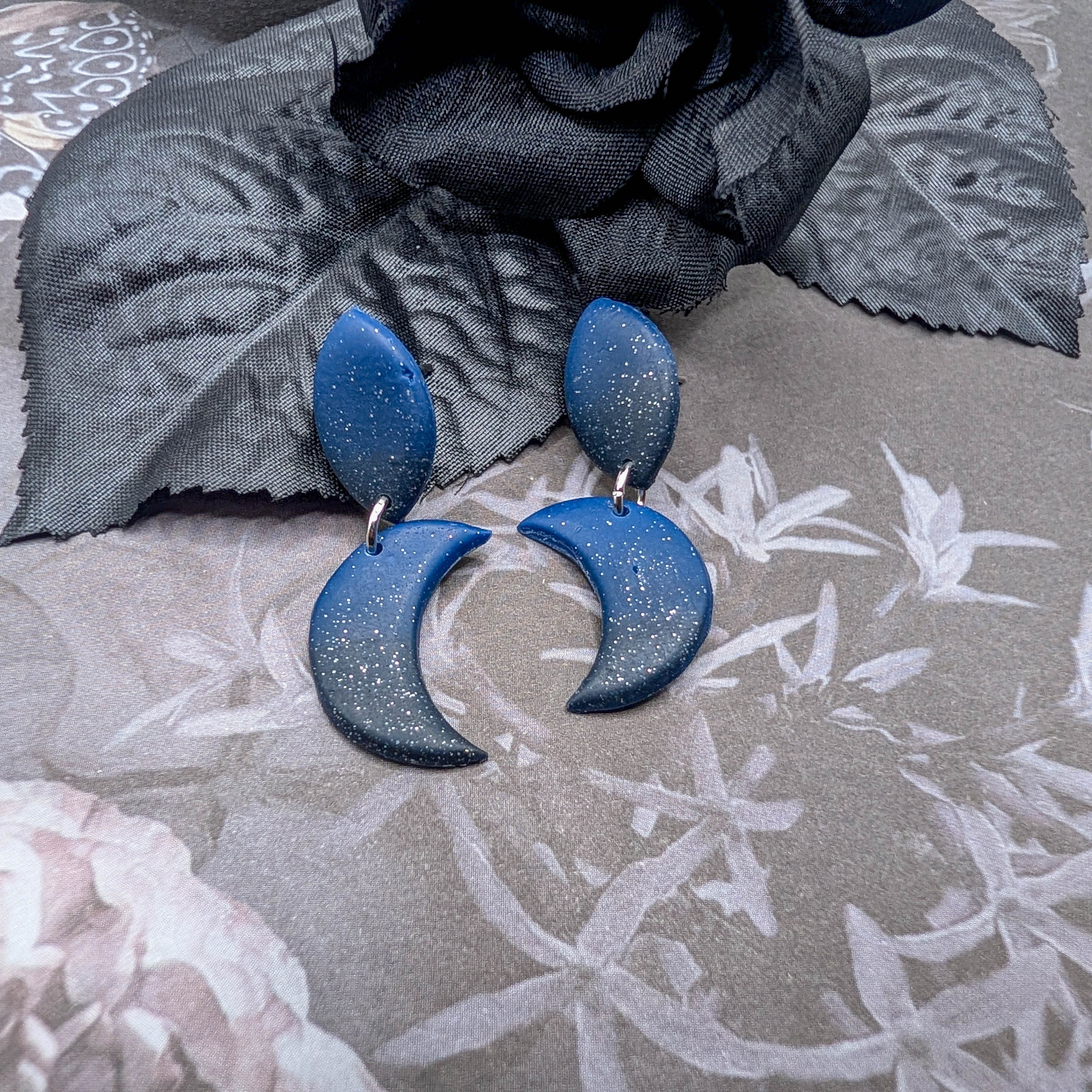 Dark Celestial Moon Earrings