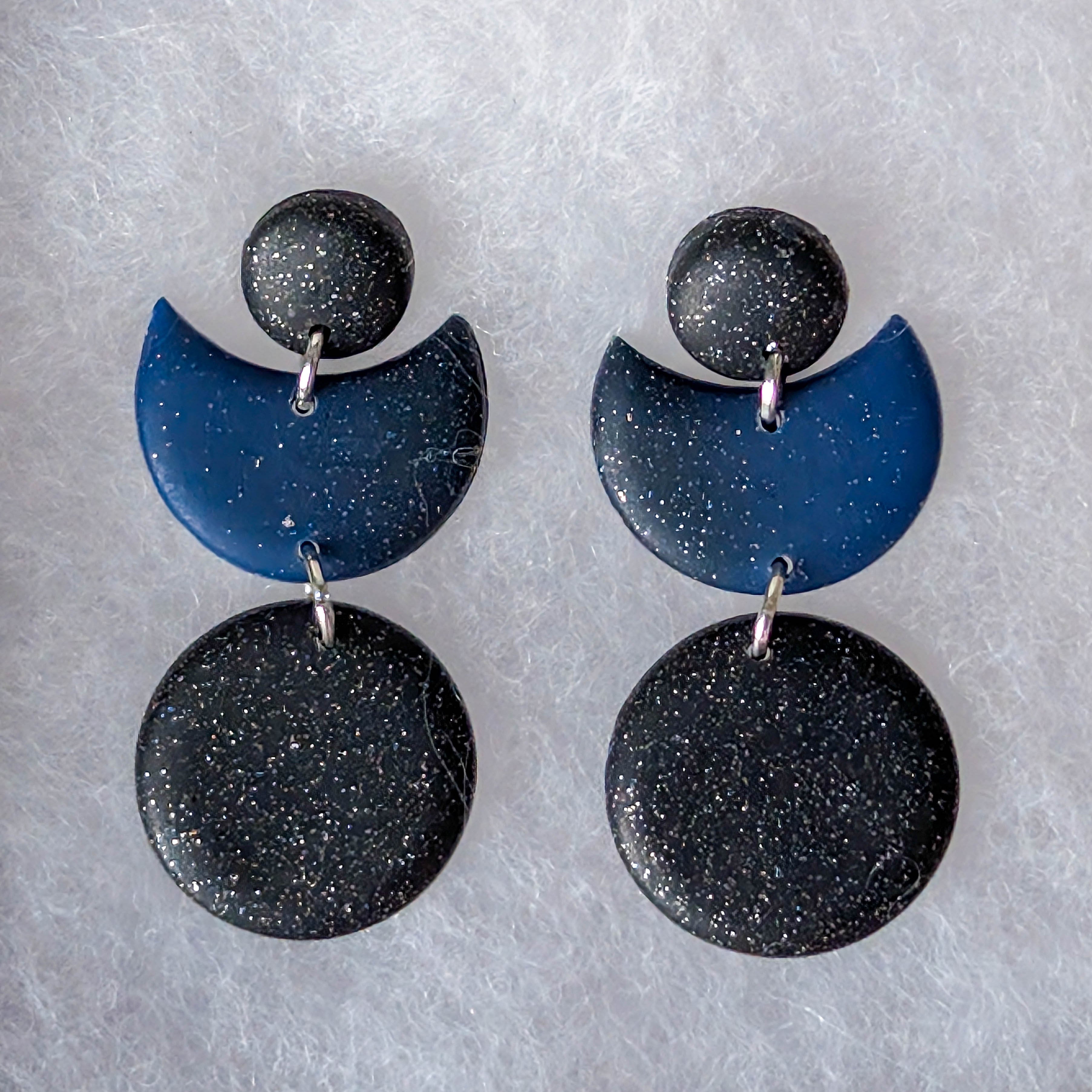 Dark Celestial Moon Earrings