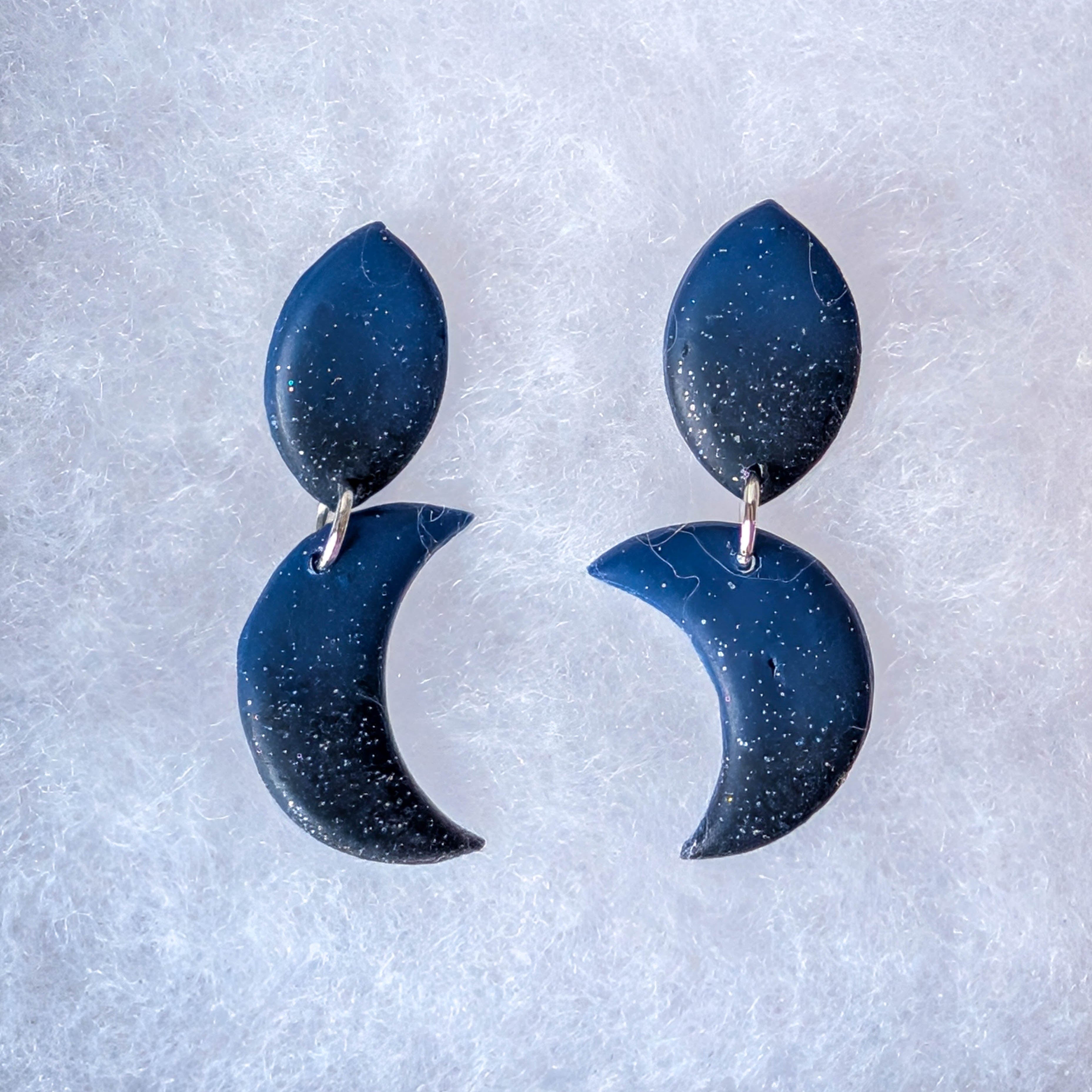 Dark Celestial Moon Earrings