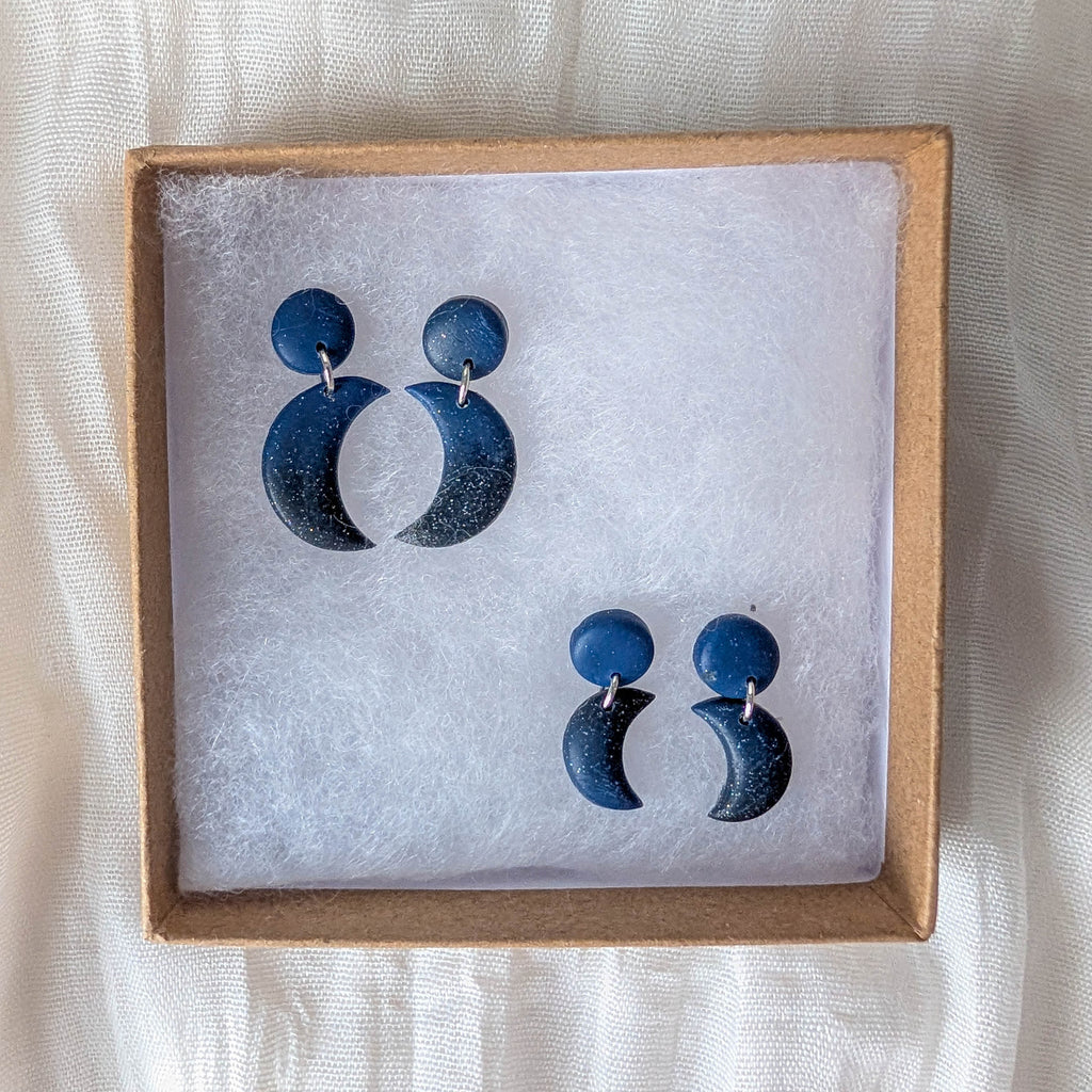 Dark Celestial Moon Earrings