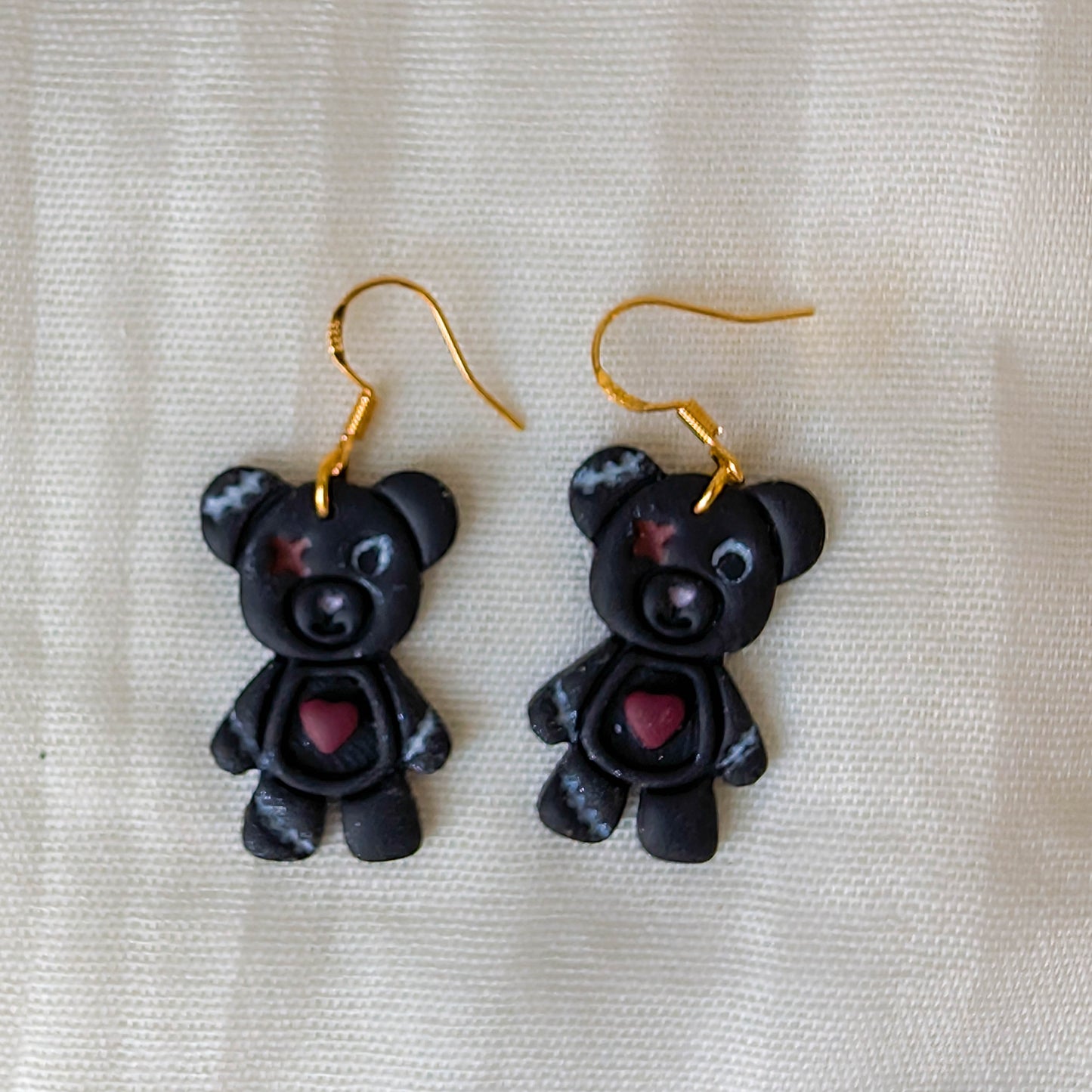 Frankenstein Bear Earrings – Cute Teddy Bear Halloween