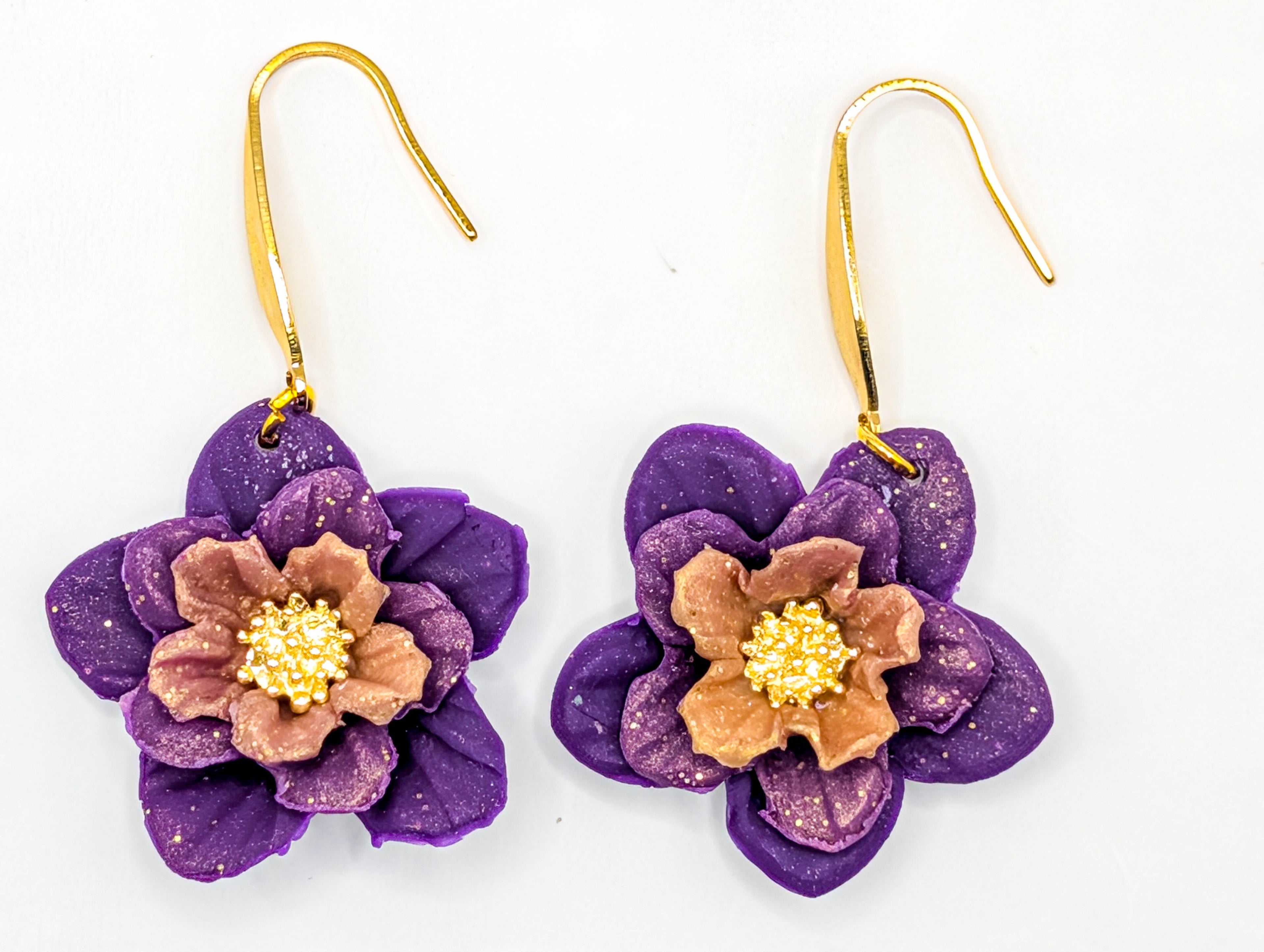 Polymer Clay Floral Statement Earrings