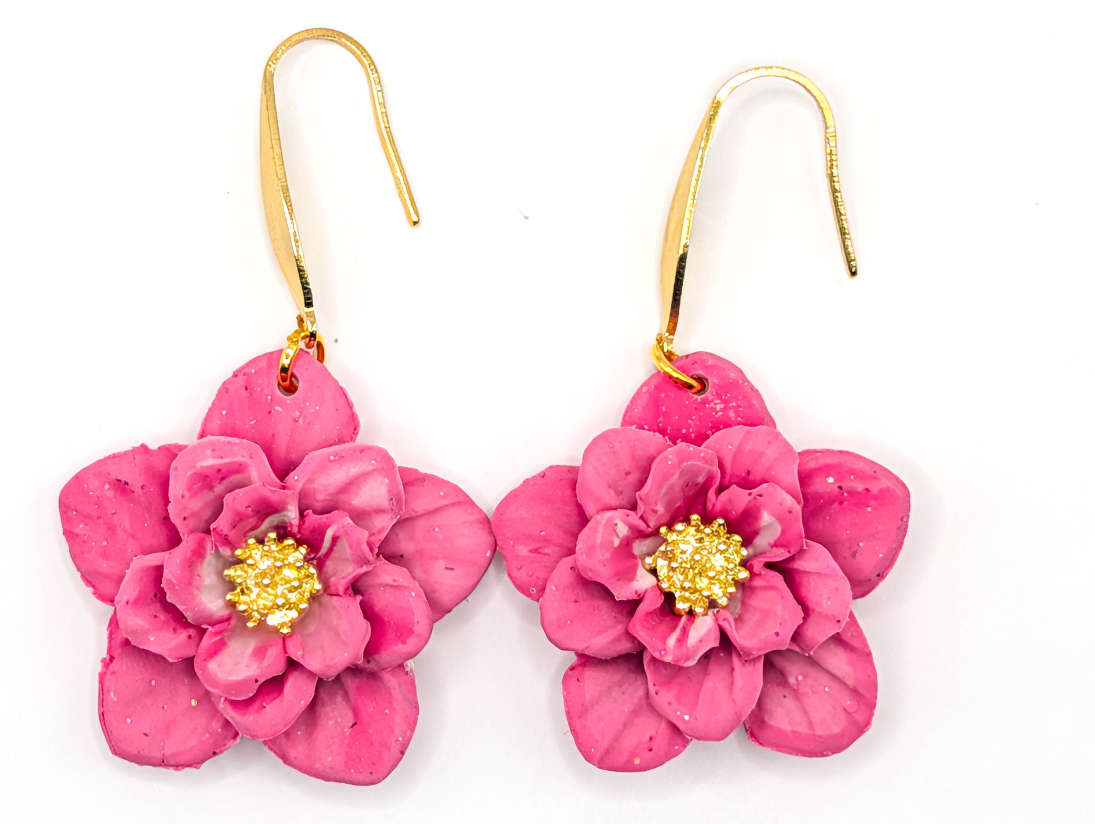 Polymer Clay Floral Statement Earrings