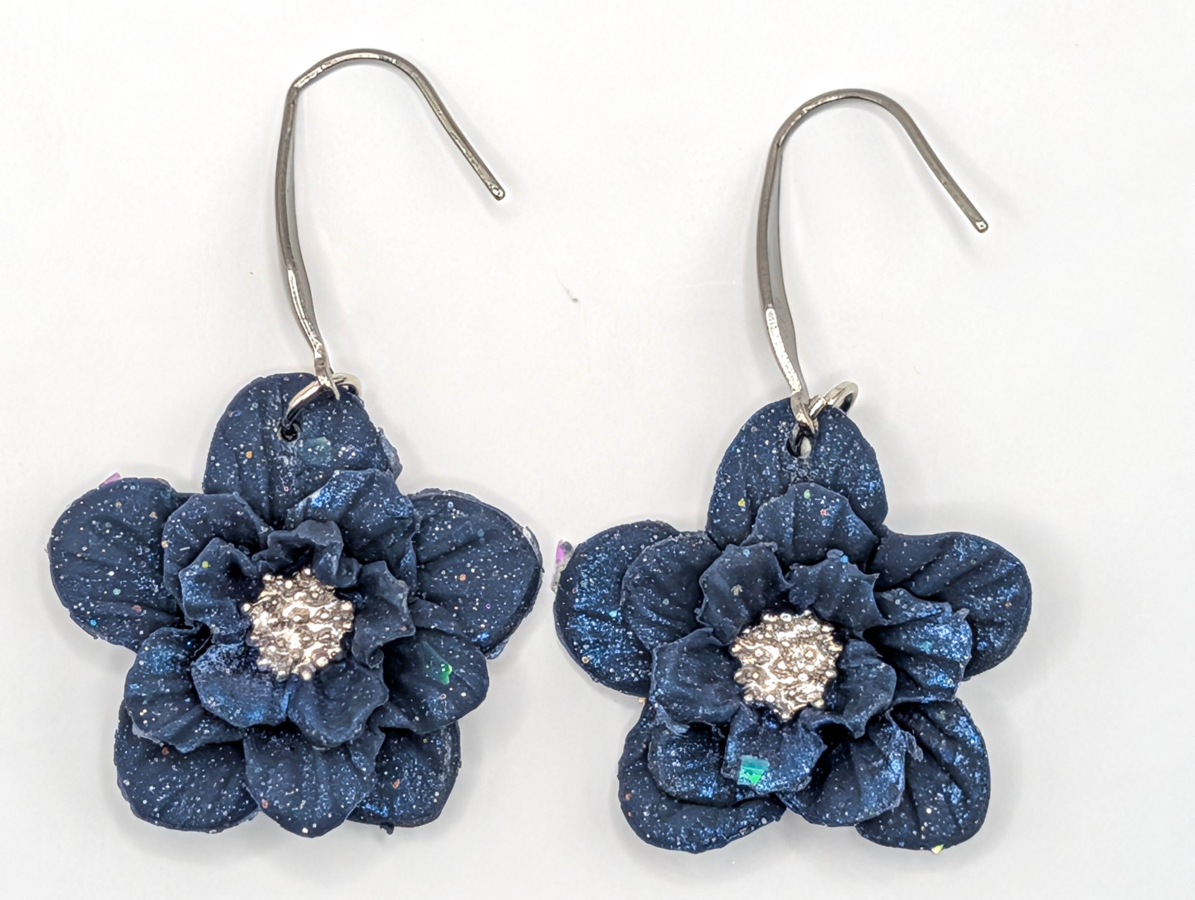 Polymer Clay Floral Statement Earrings
