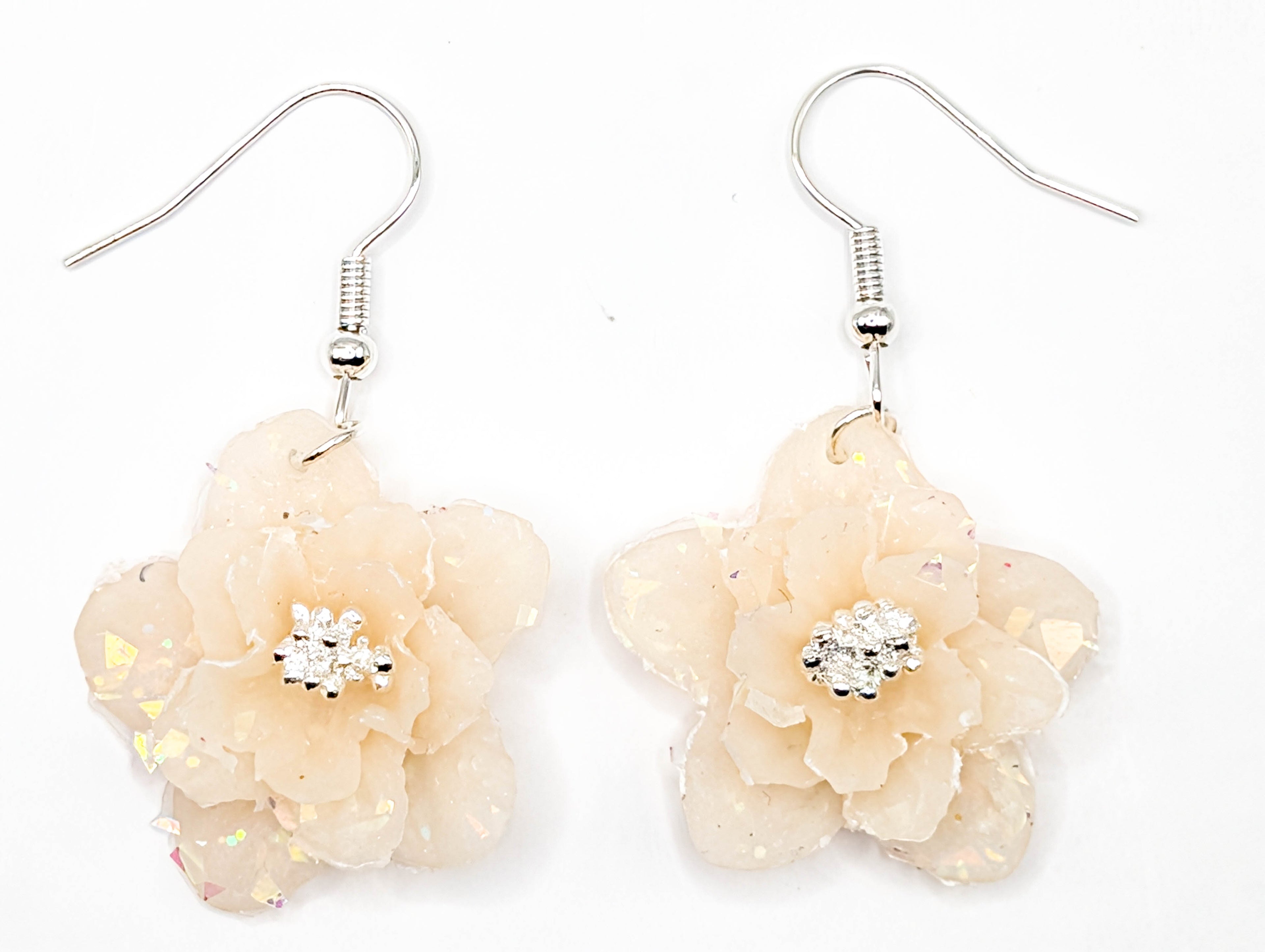 Polymer Clay Floral Statement Earrings