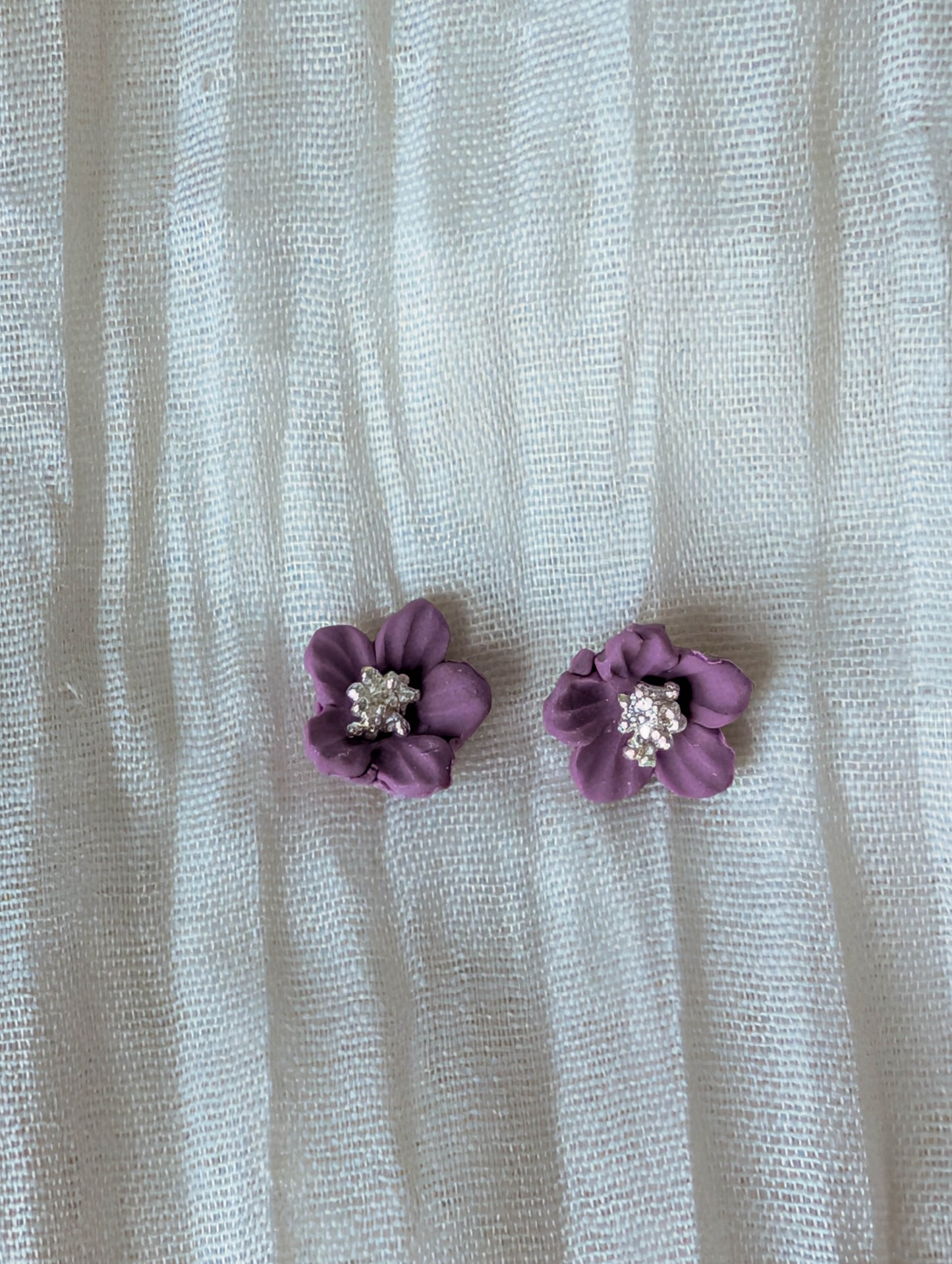 Small Polymer Clay Flower Stud Earrings