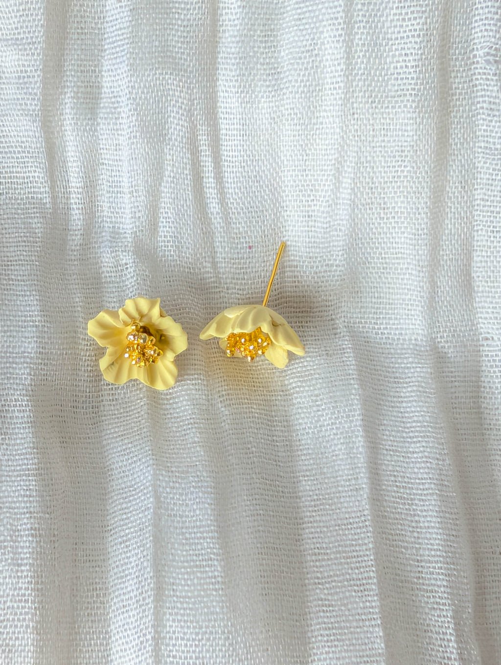 Small Polymer Clay Flower Stud Earrings