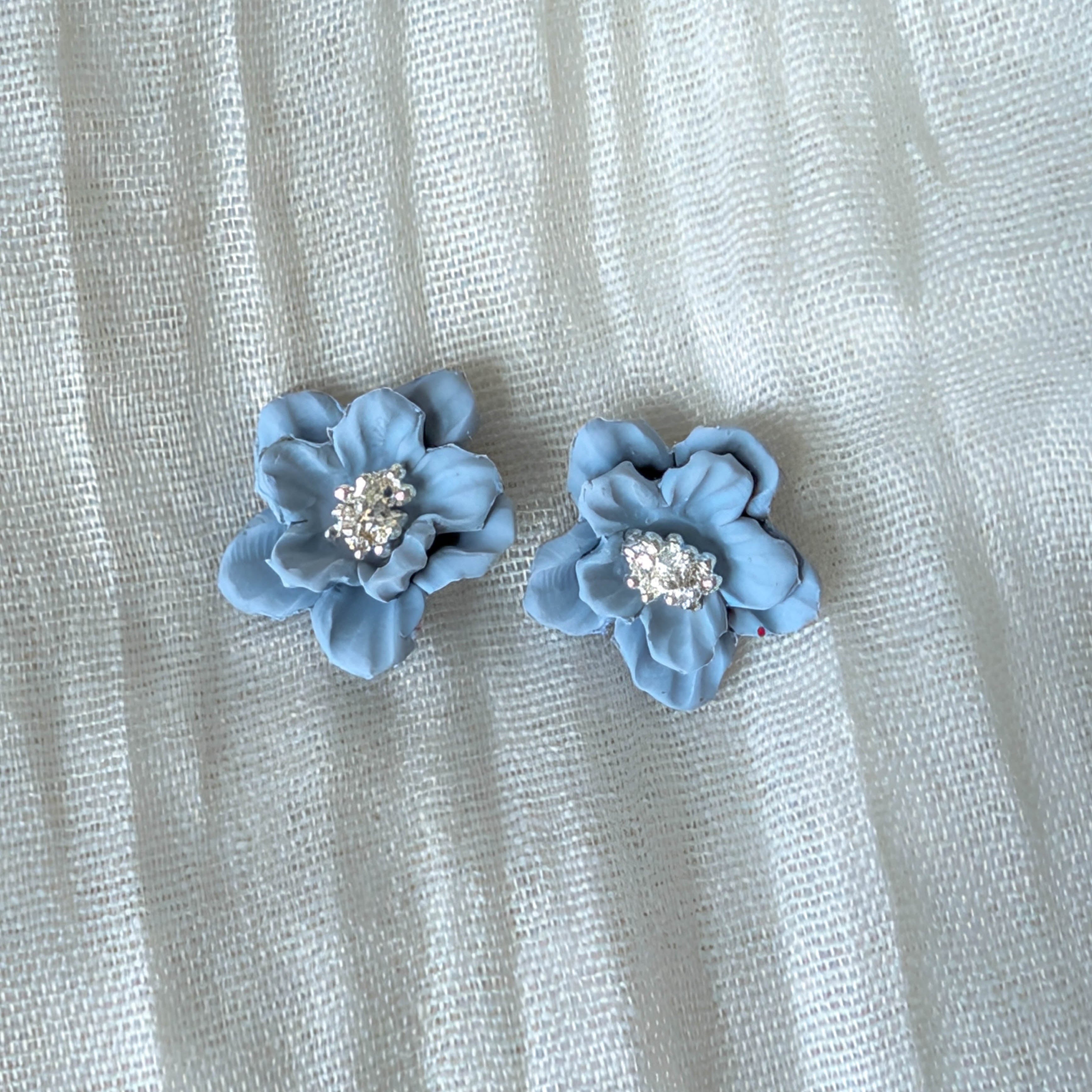 Handcrafted Flower Statement Studs