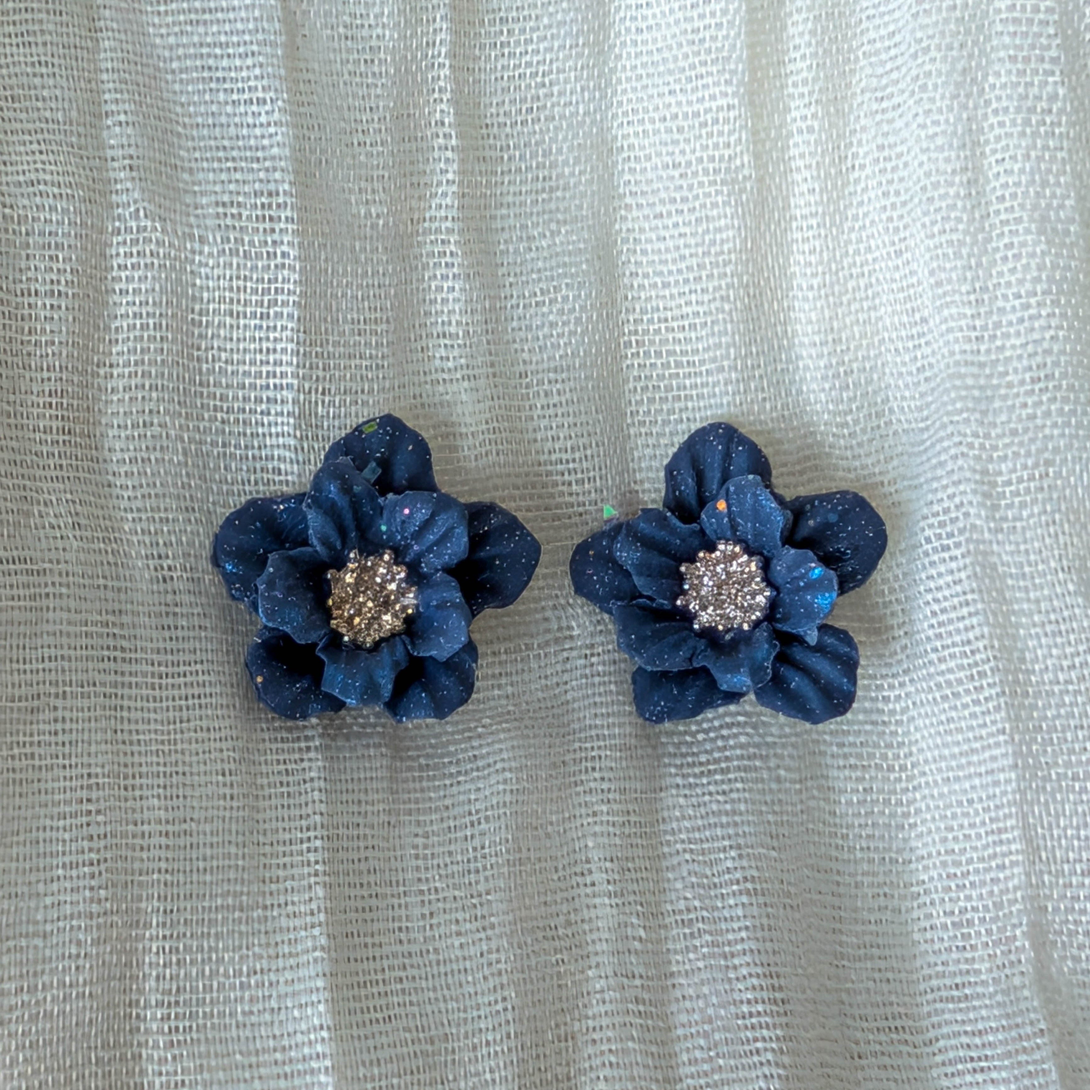 Handcrafted Flower Statement Studs