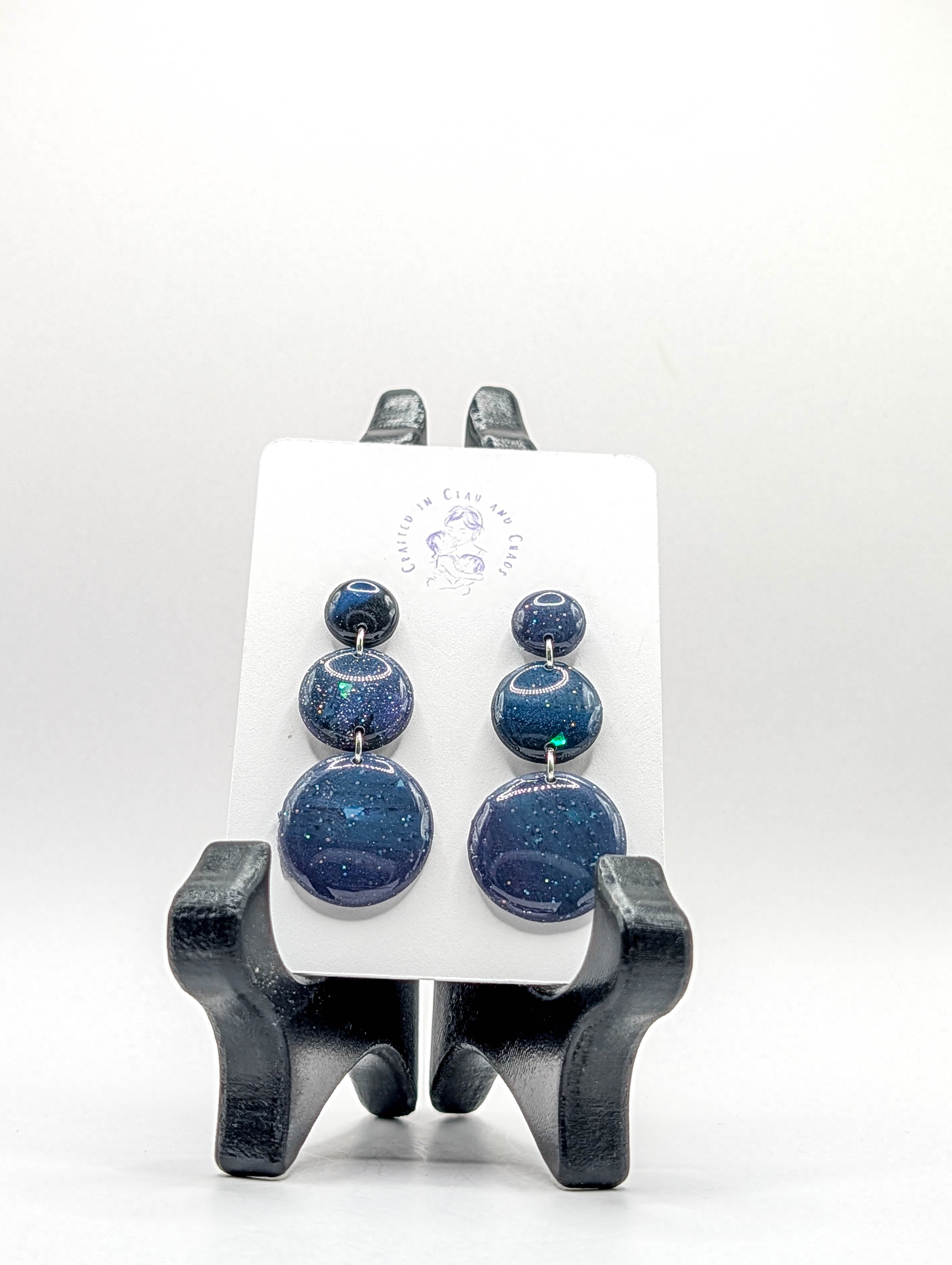 Dark Celestial Galaxy Earrings