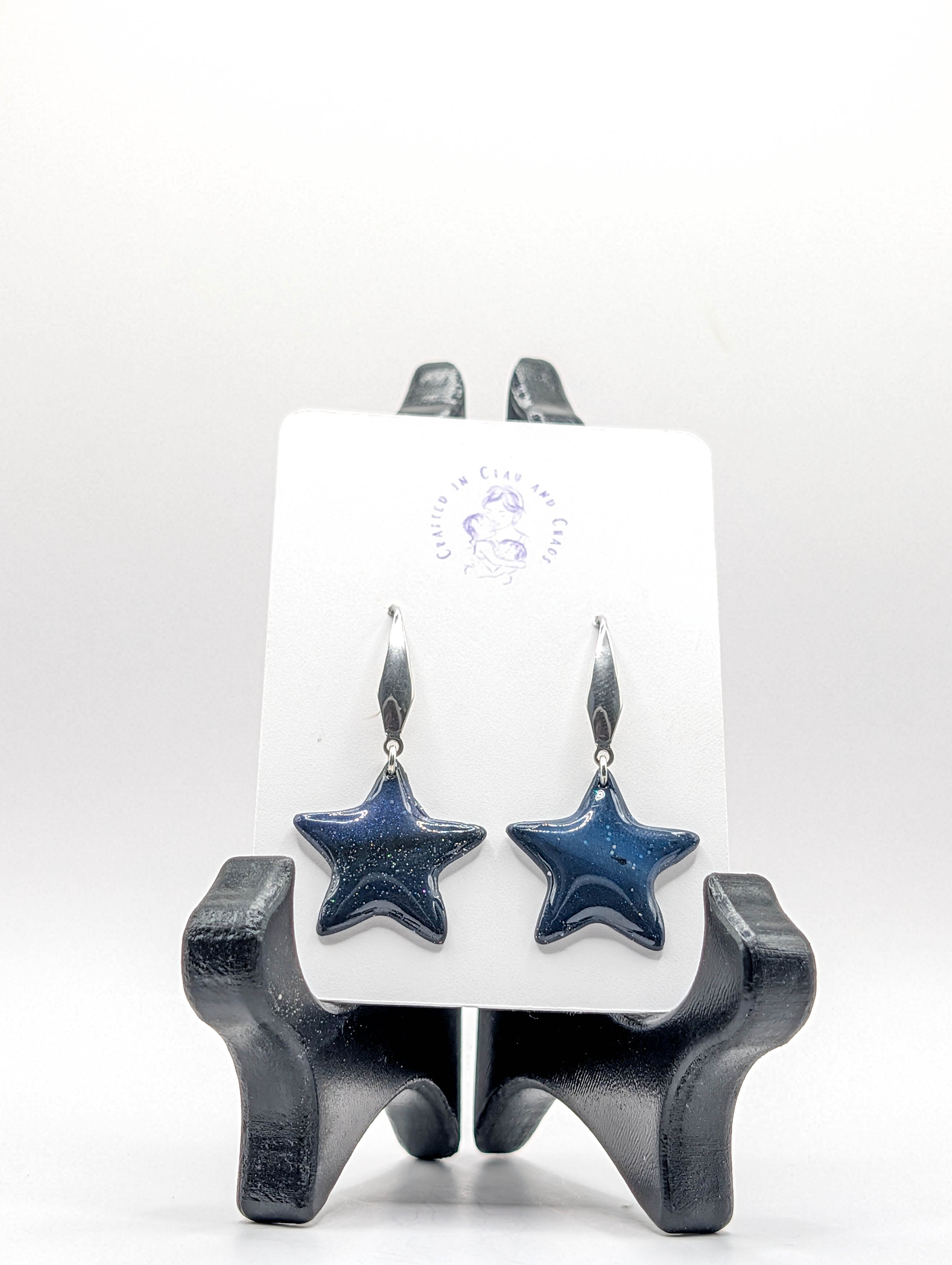 Dark Celestial Galaxy Earrings