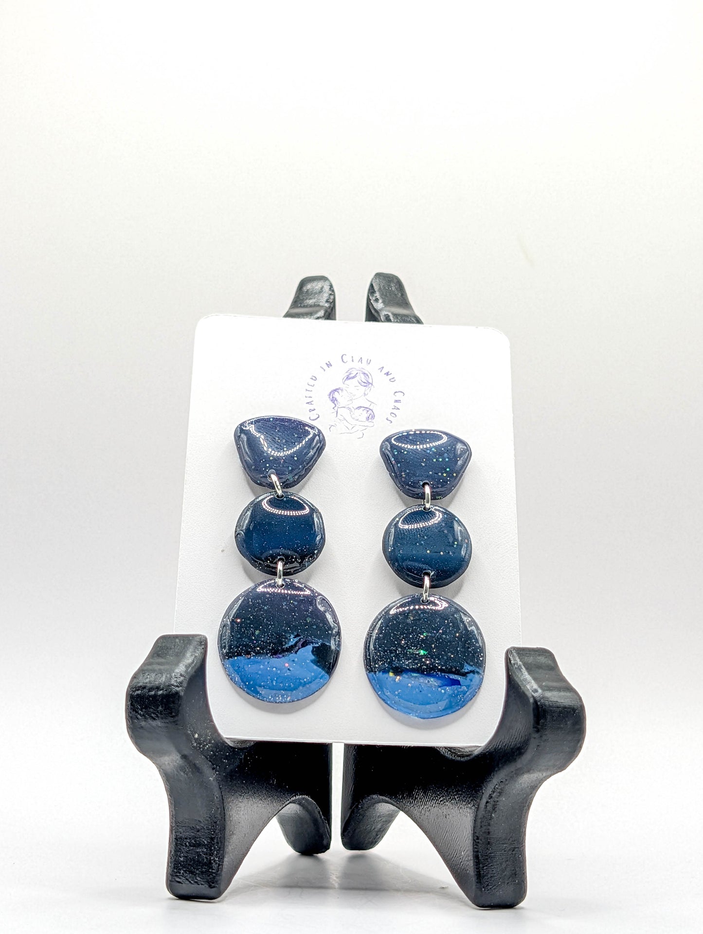 Dark Celestial Galaxy Earrings