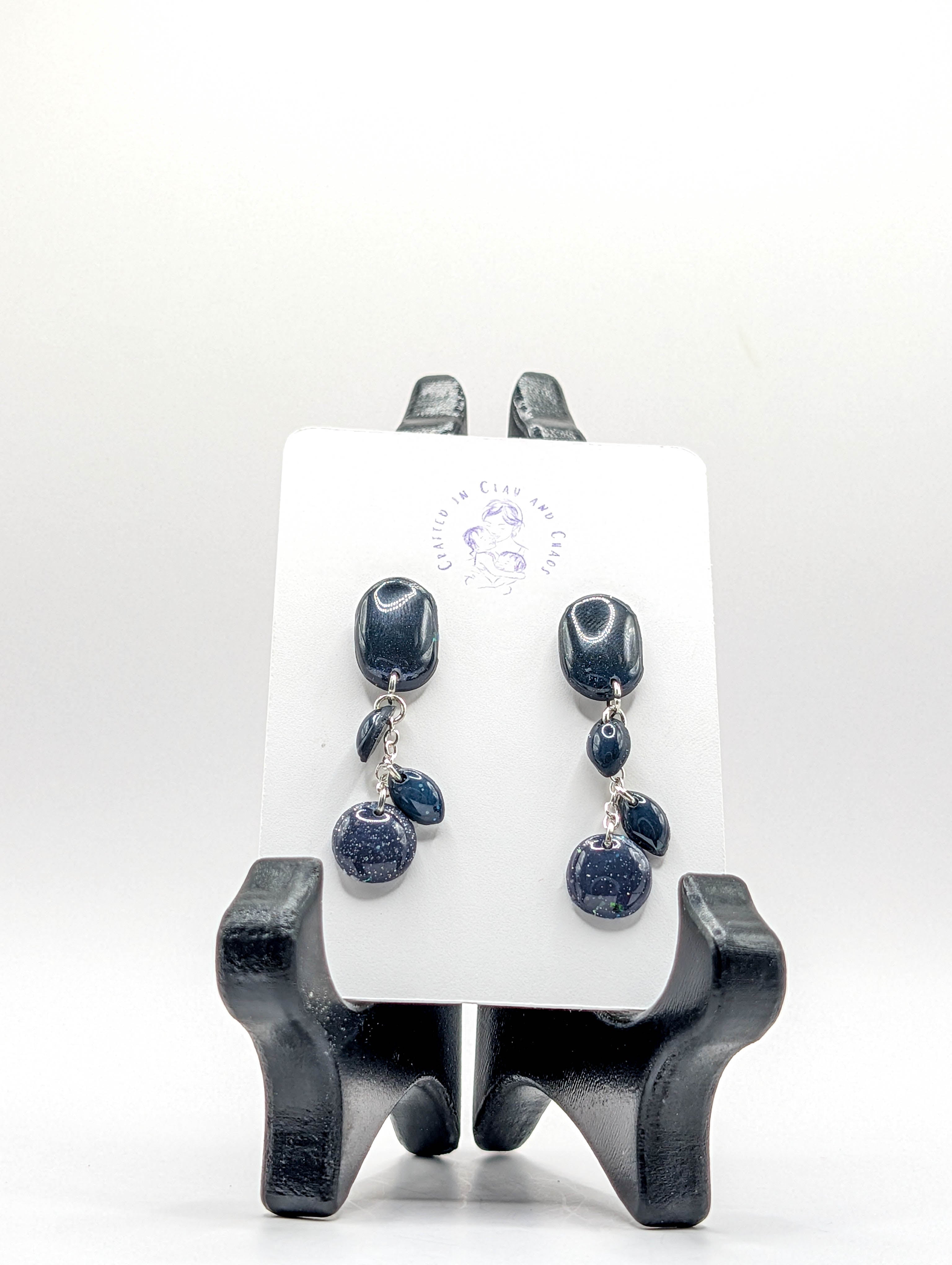 Dark Celestial Galaxy Earrings
