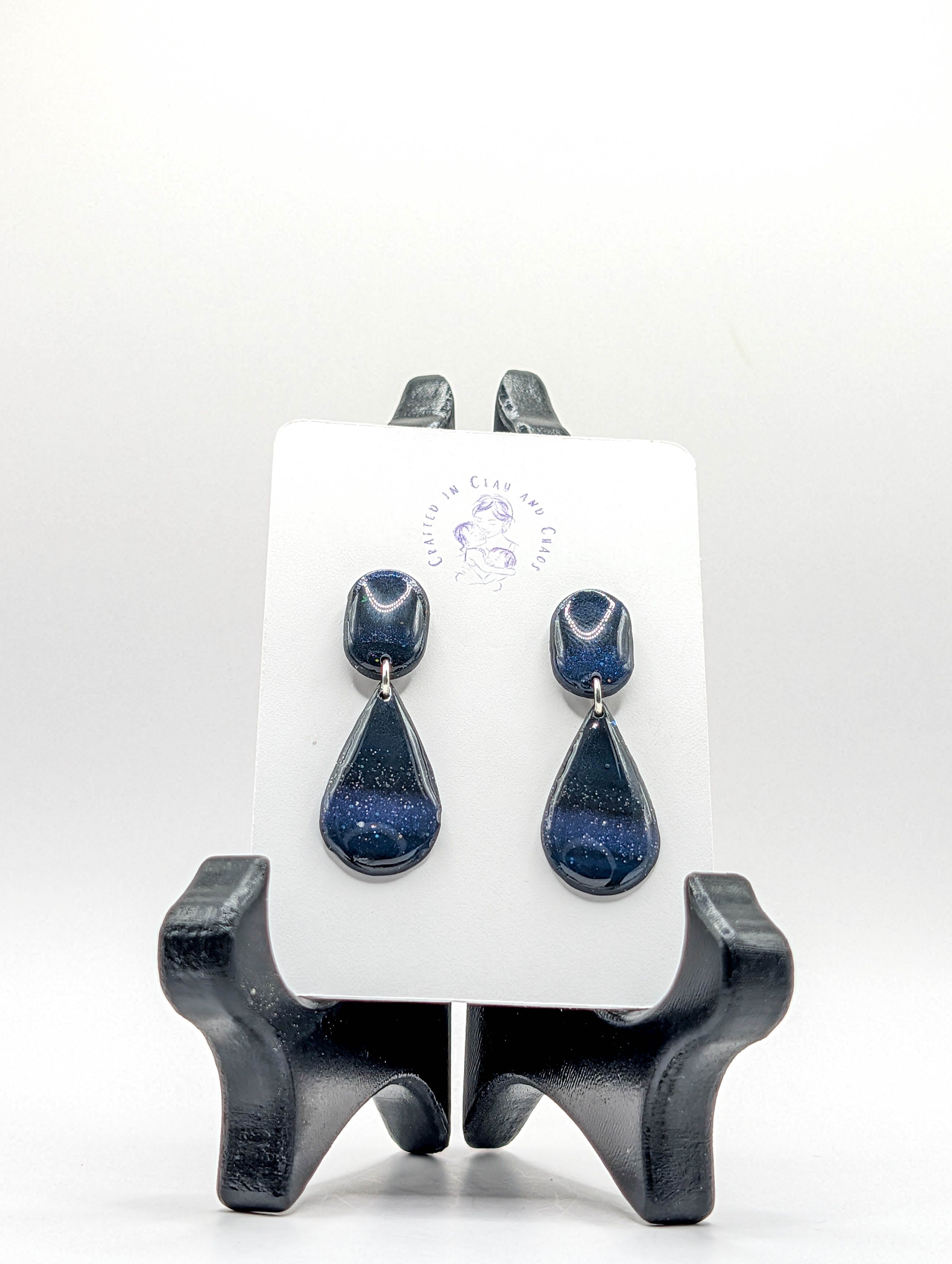 Dark Celestial Galaxy Earrings