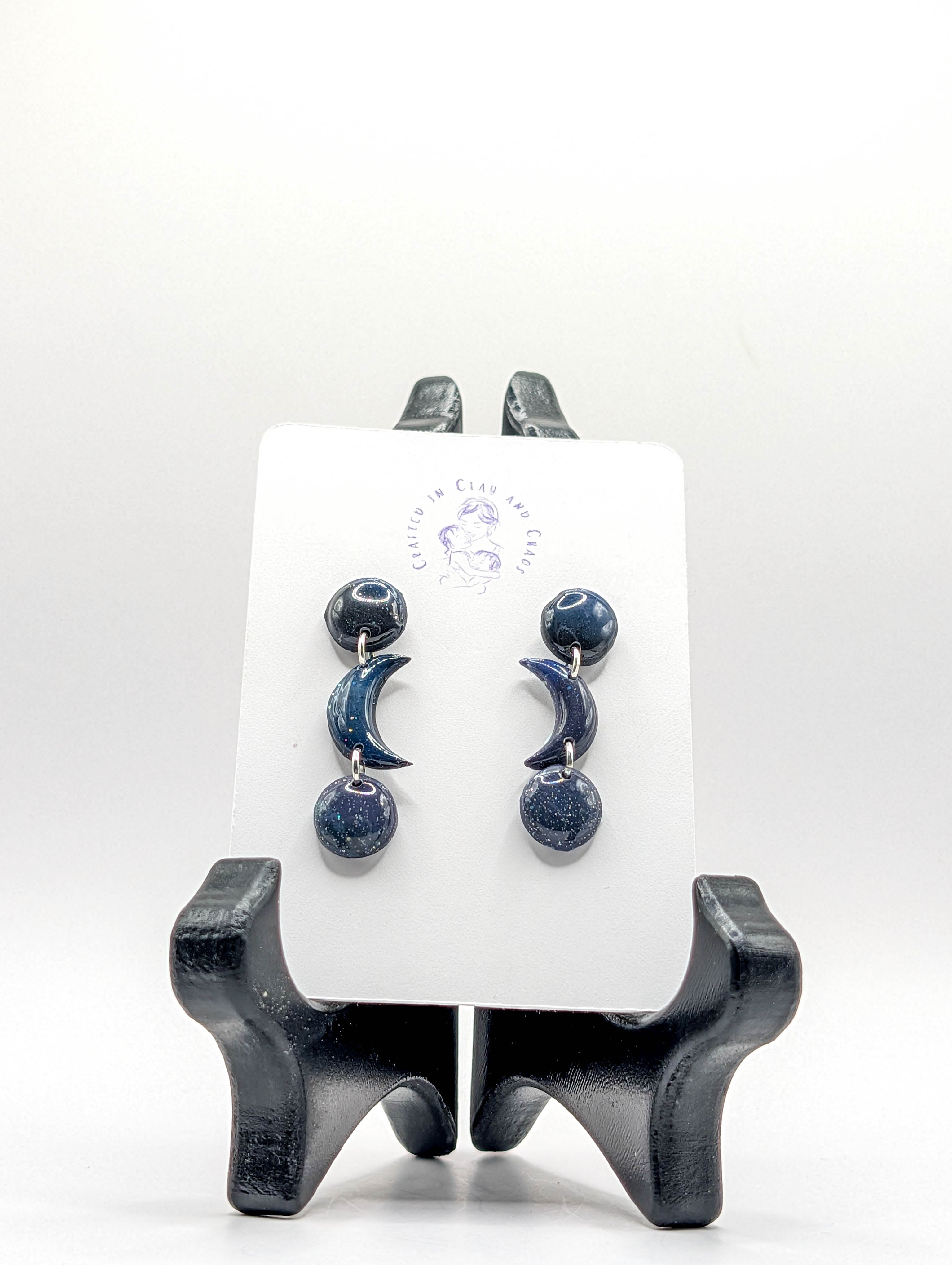 Dark Celestial Galaxy Earrings
