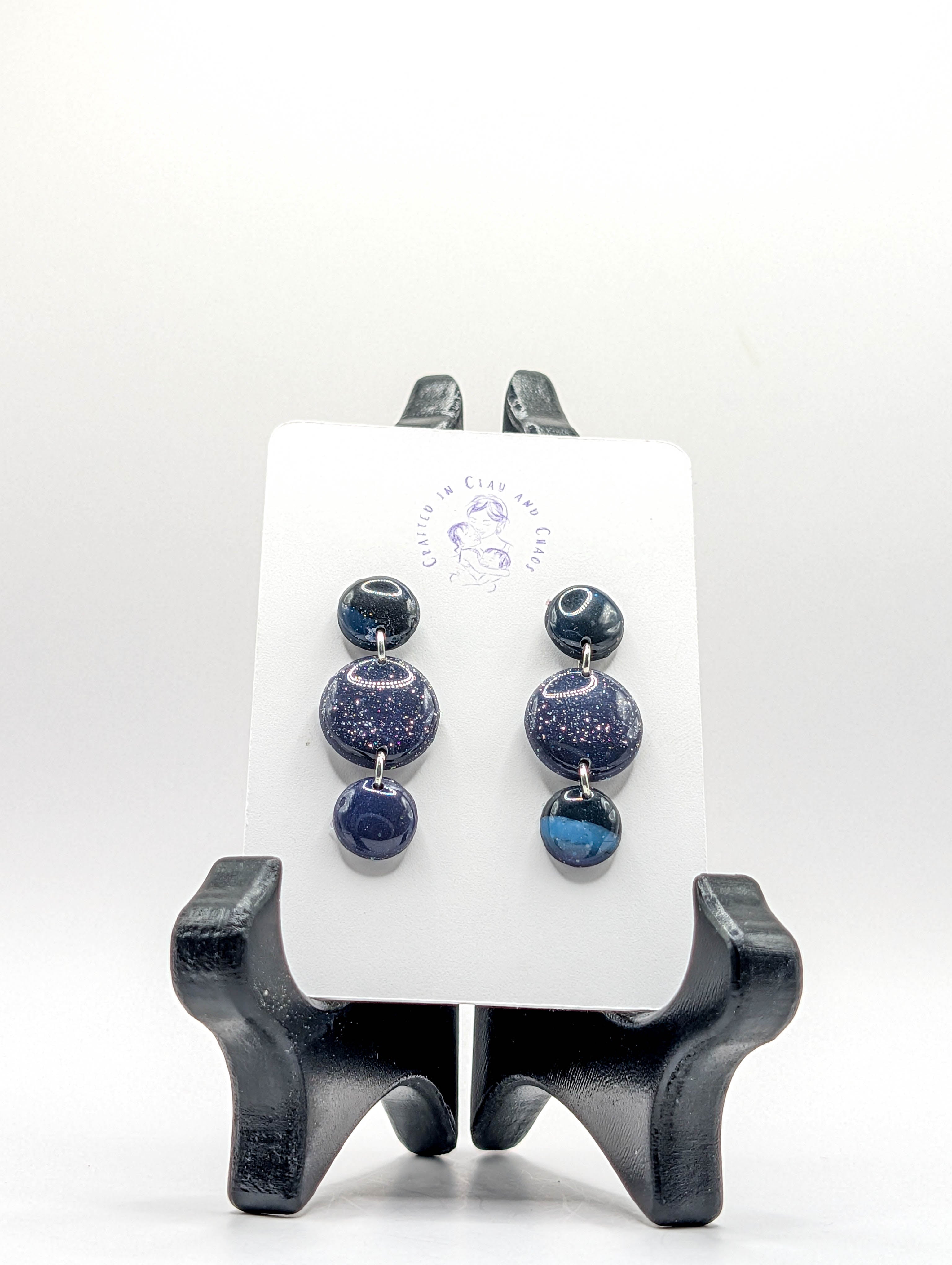 Dark Celestial Galaxy Earrings