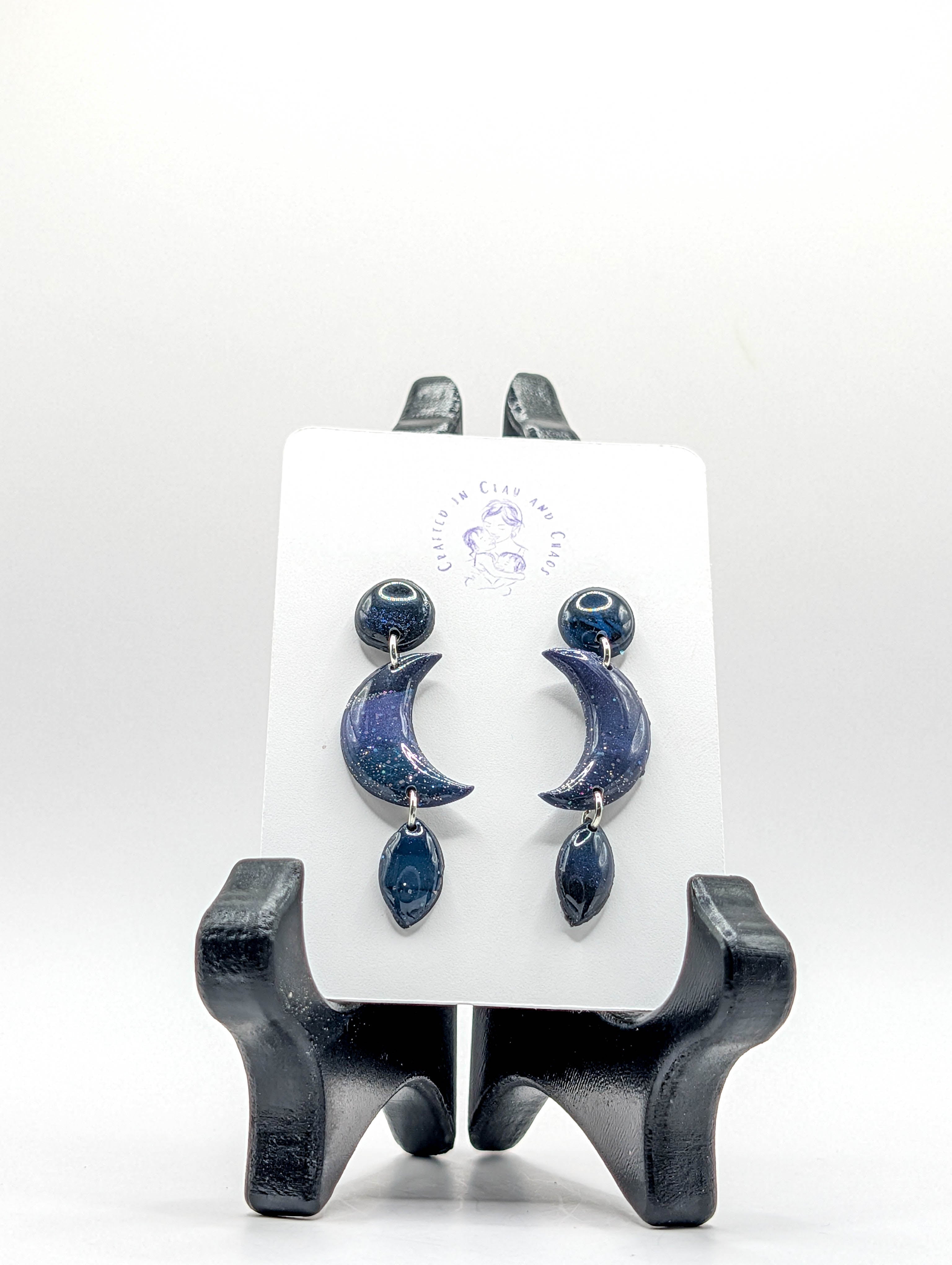 Dark Celestial Galaxy Earrings