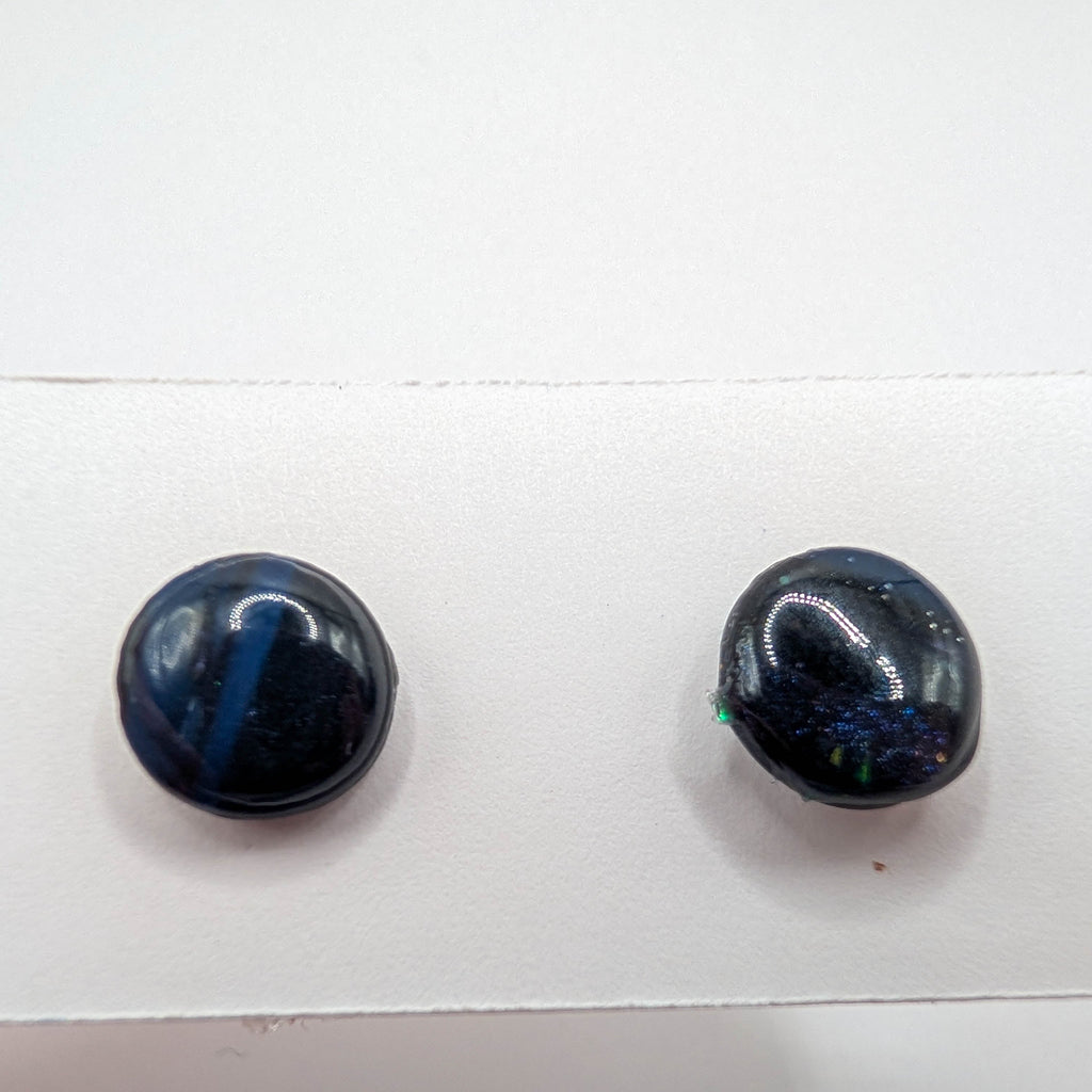 Dark Celestial Galaxy Stud Earrings