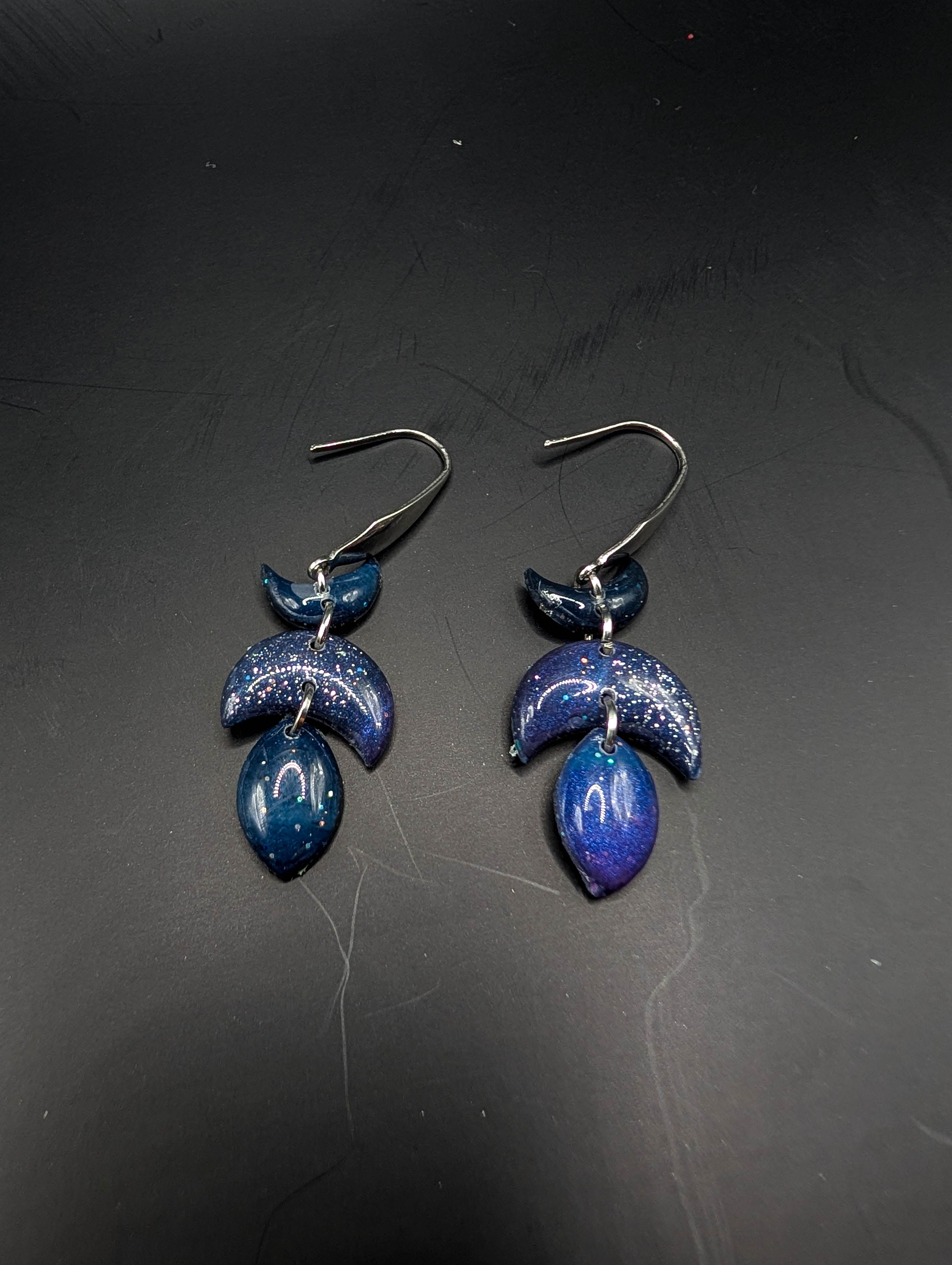 Dark Celestial Galaxy Earrings