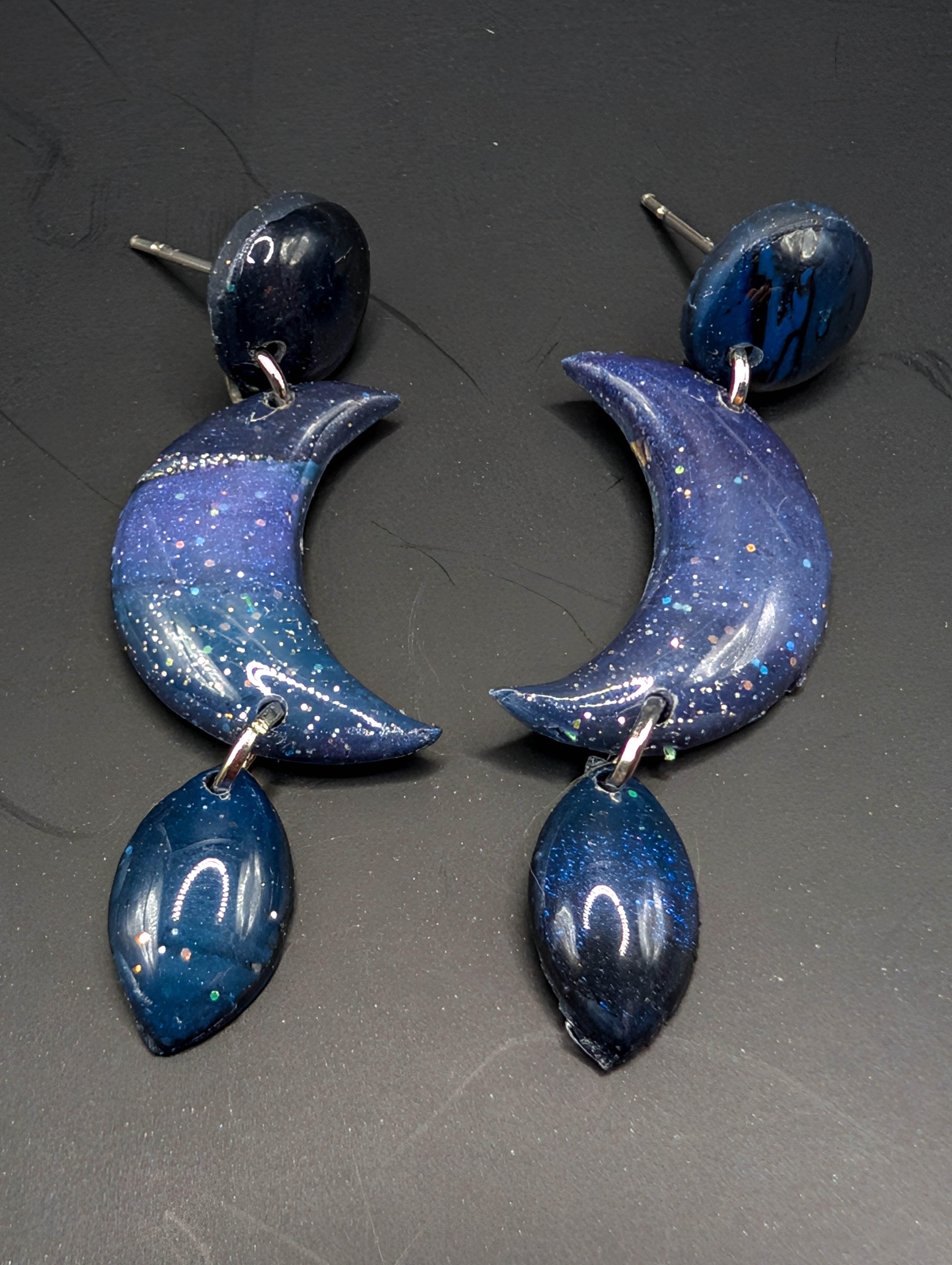 Dark Celestial Galaxy Earrings