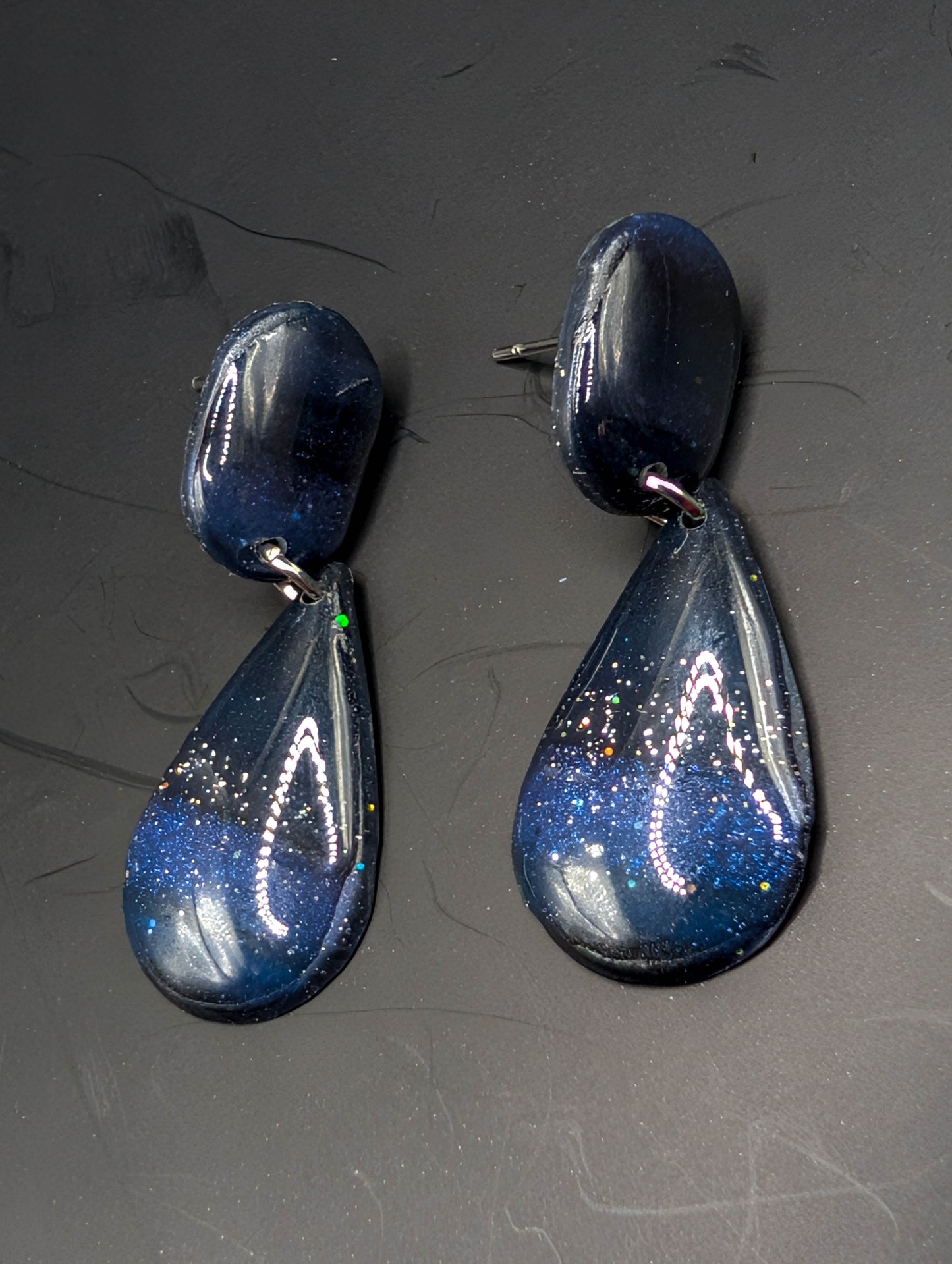 Dark Celestial Galaxy Earrings