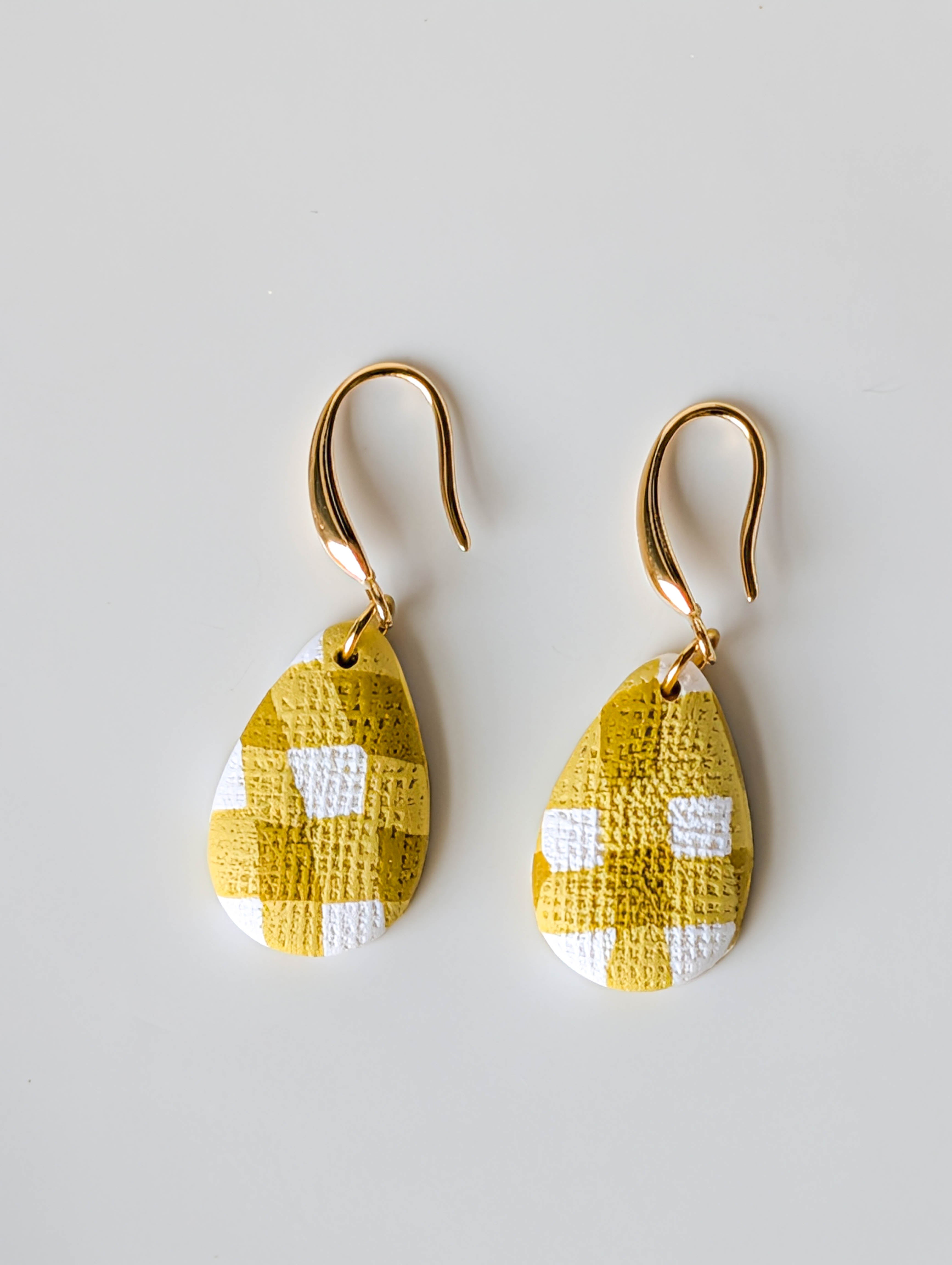 Gingham Drop Earrings