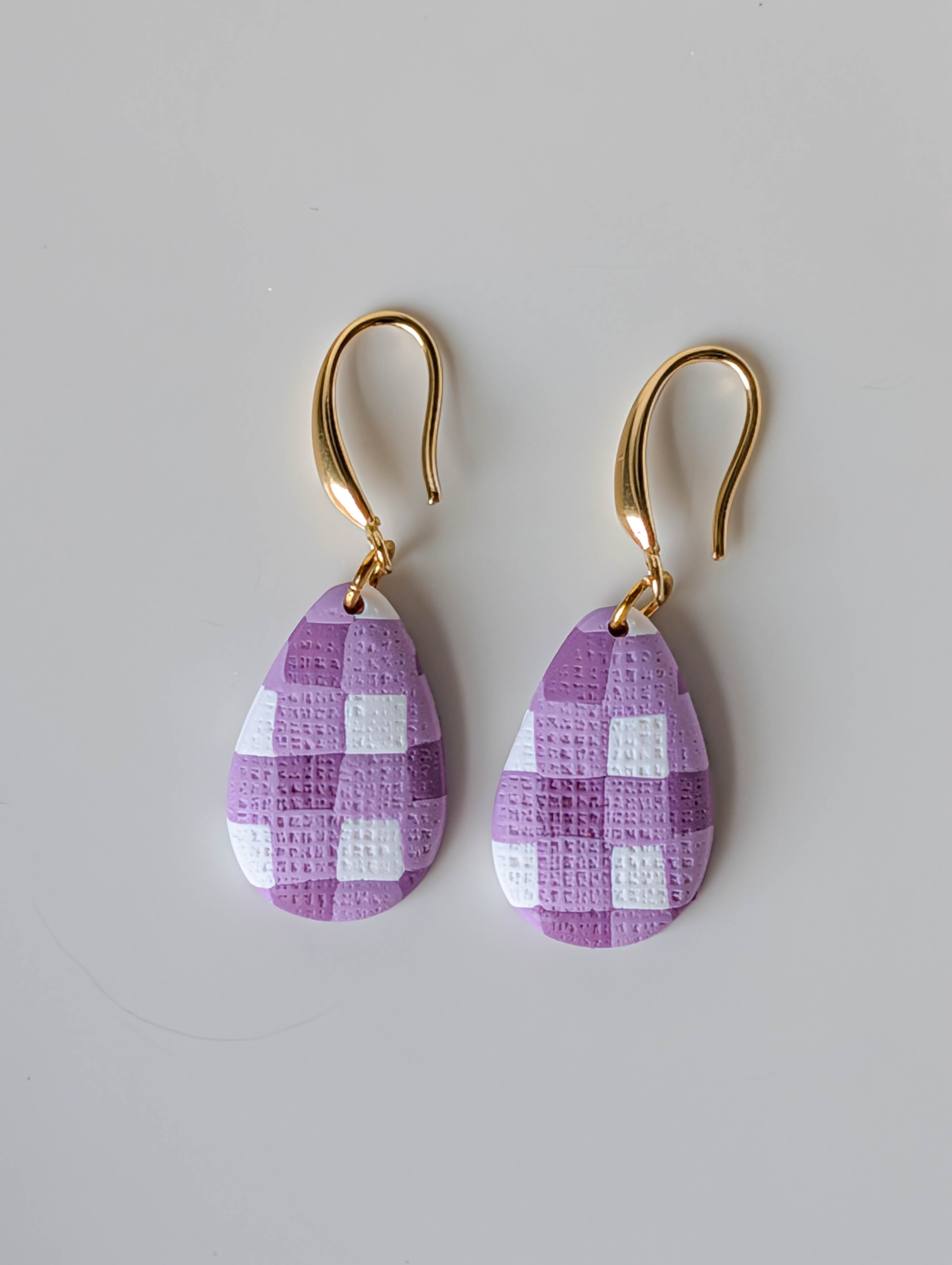 Gingham Drop Earrings