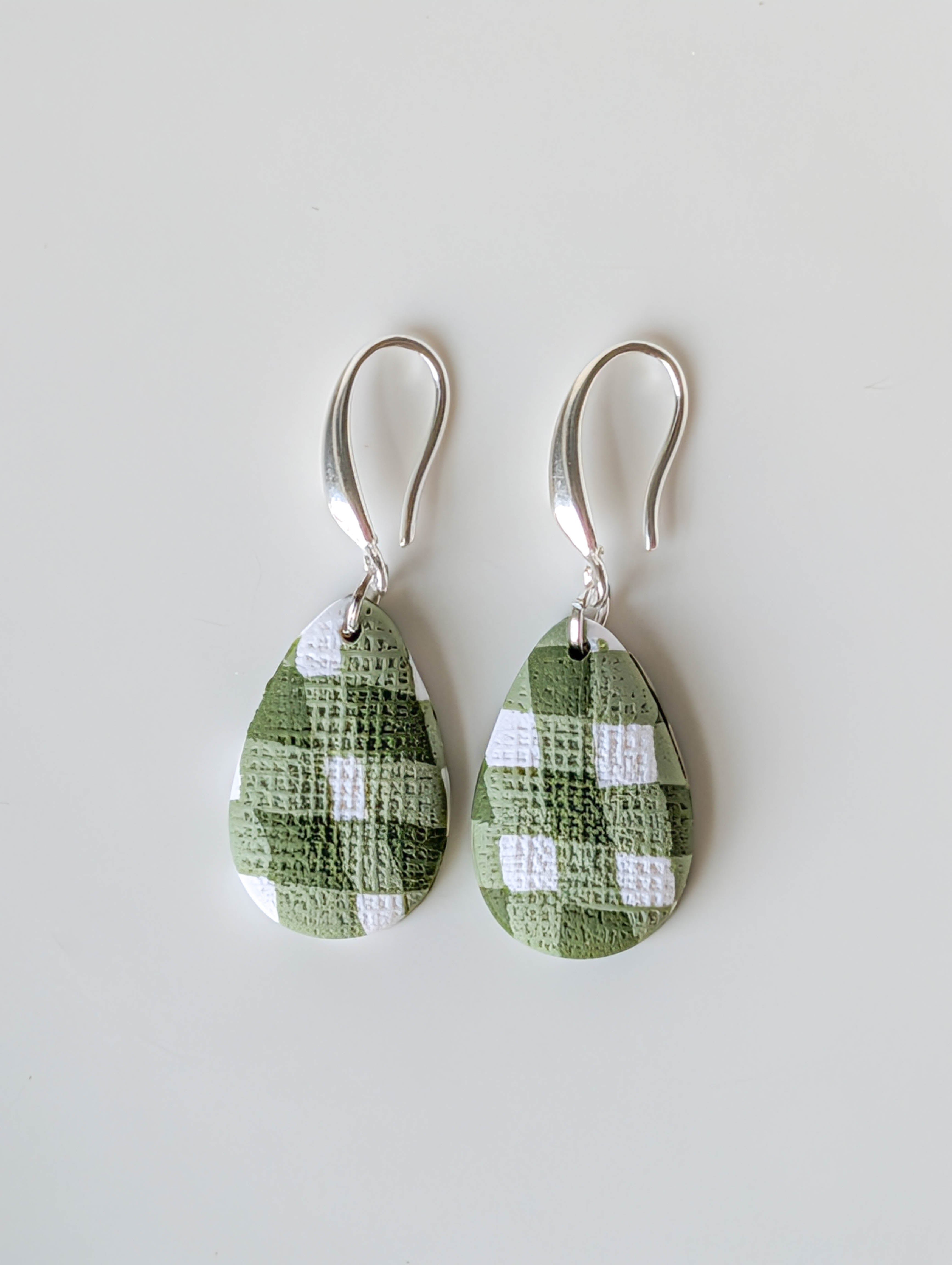 Gingham Drop Earrings
