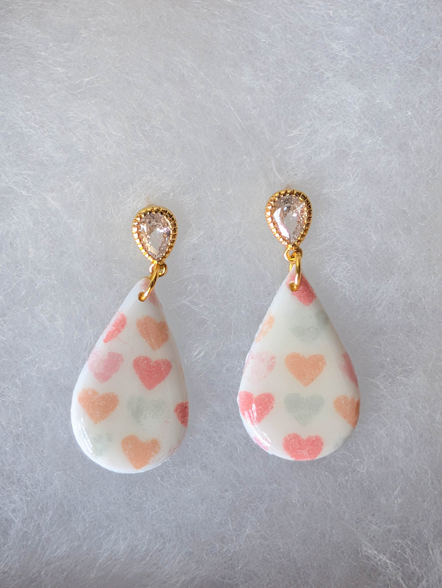 Vintage Style Heart Dangle Earrings