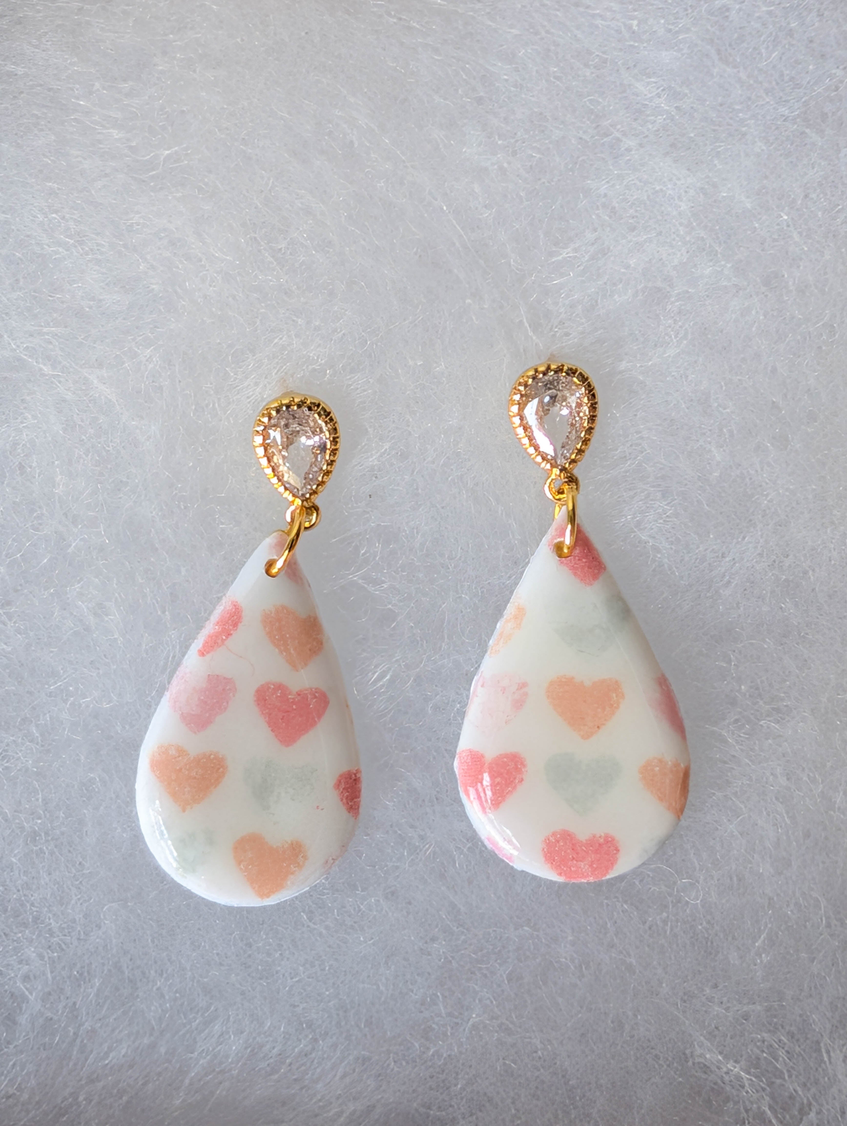 Vintage Style Heart Dangle Earrings