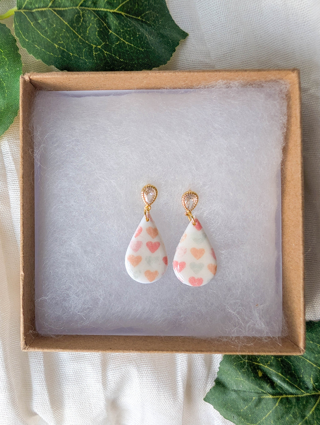 Vintage Style Heart Dangle Earrings